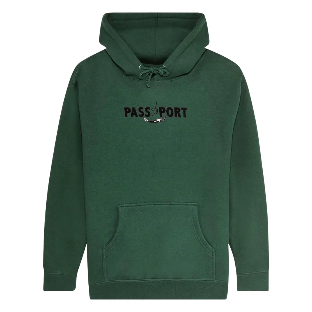 Pass Port - Featherweight Embroidered Hood - Forest Green