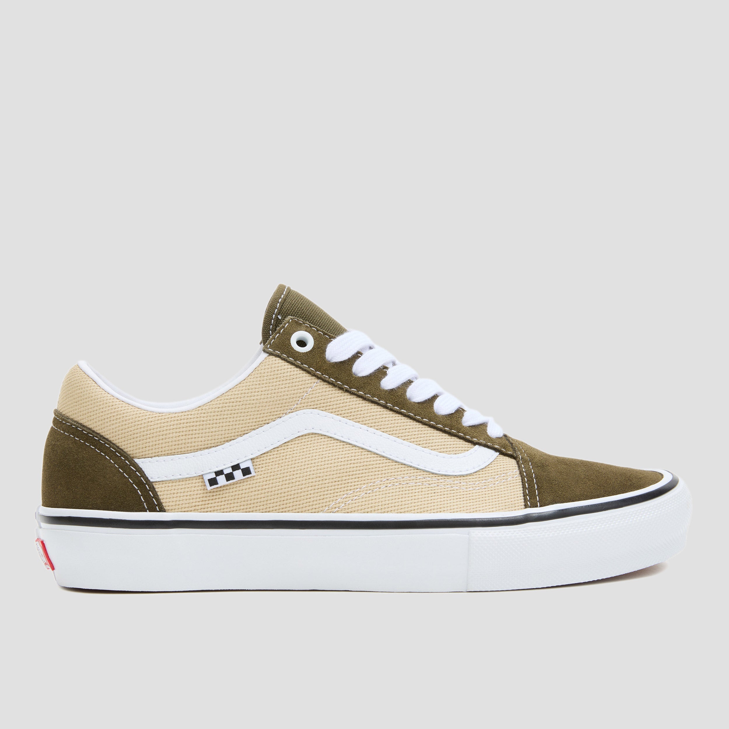 Vans Skate Old Skool Shoes Dark Olive / White