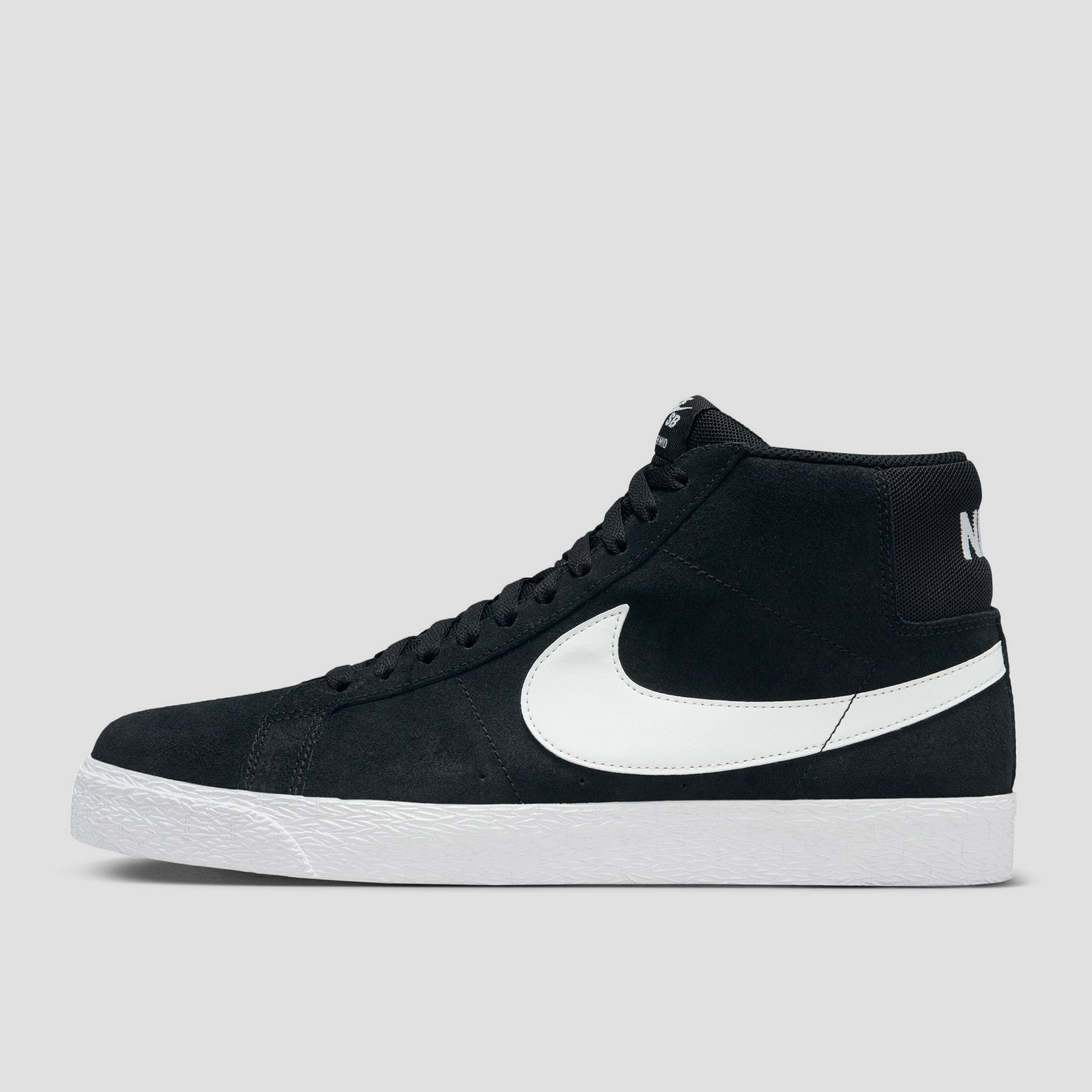 Nike SB Blazer Mid Shoes Black / White - White - White