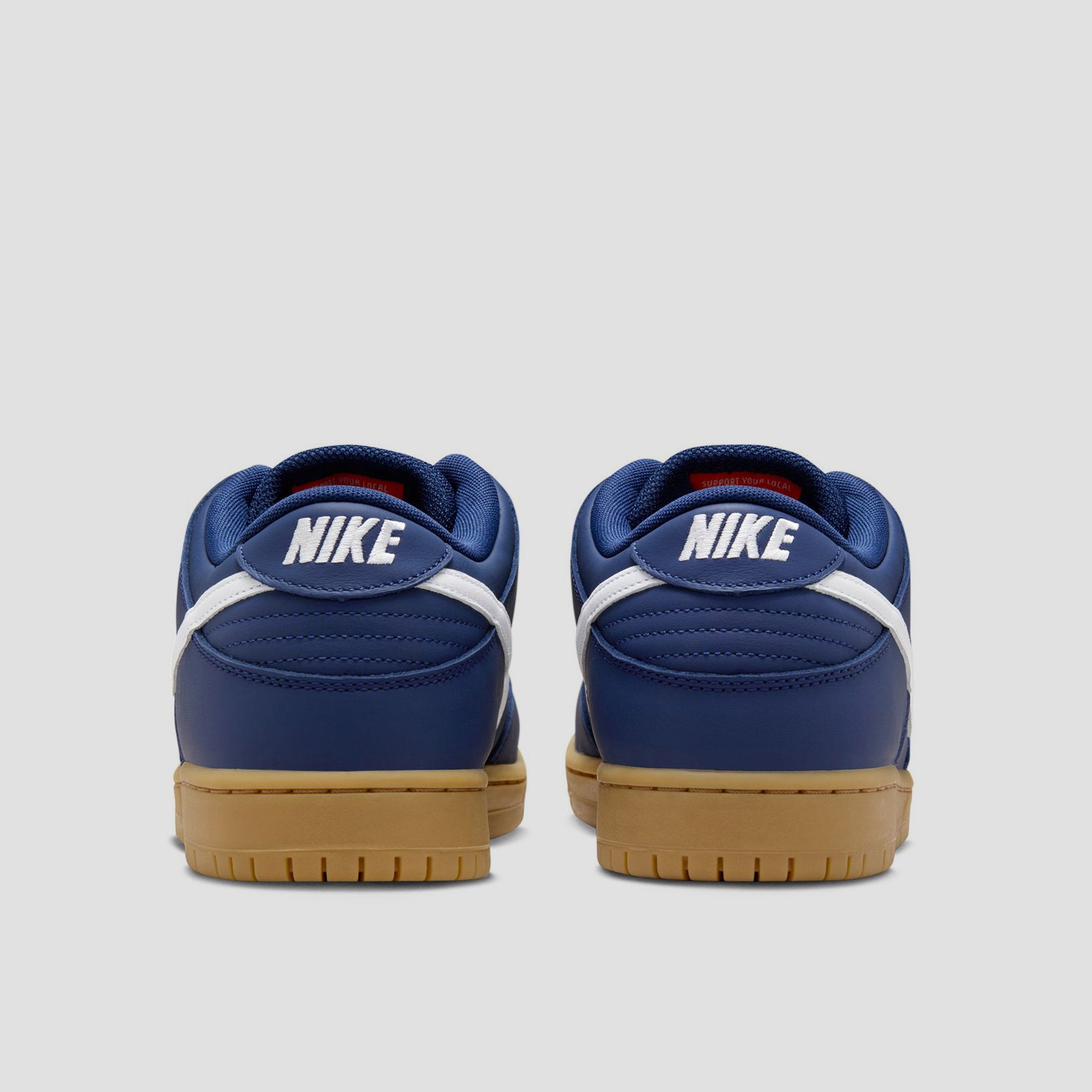 Nike SB Dunk Low Pro Skate Shoes Navy / White - Navy - Gum Light Brown