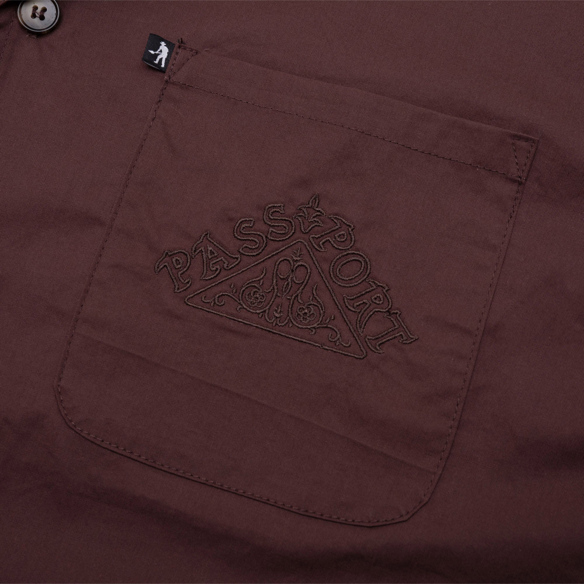 PassPort Manuscript Casual Shirt Choc