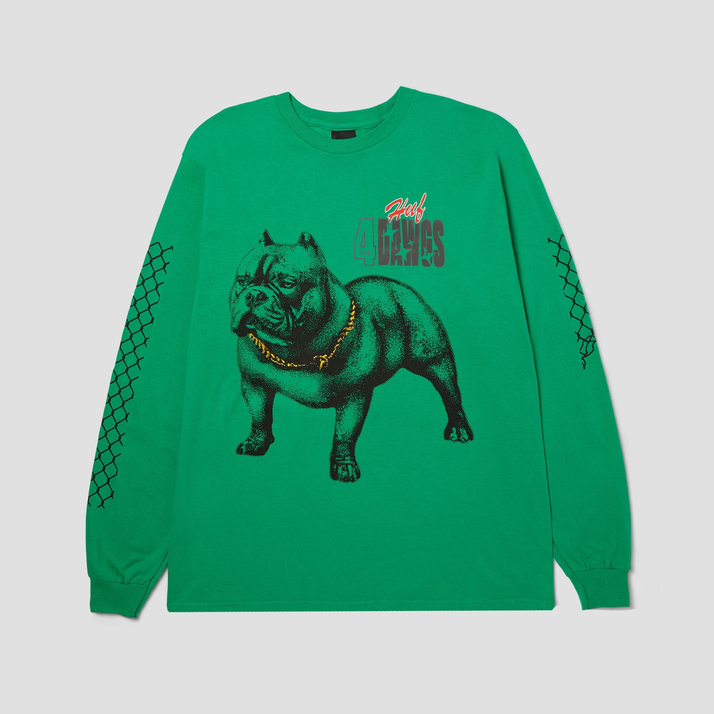 HUF 4 The Dawgs Longsleeve T-Shirt Kelly Green