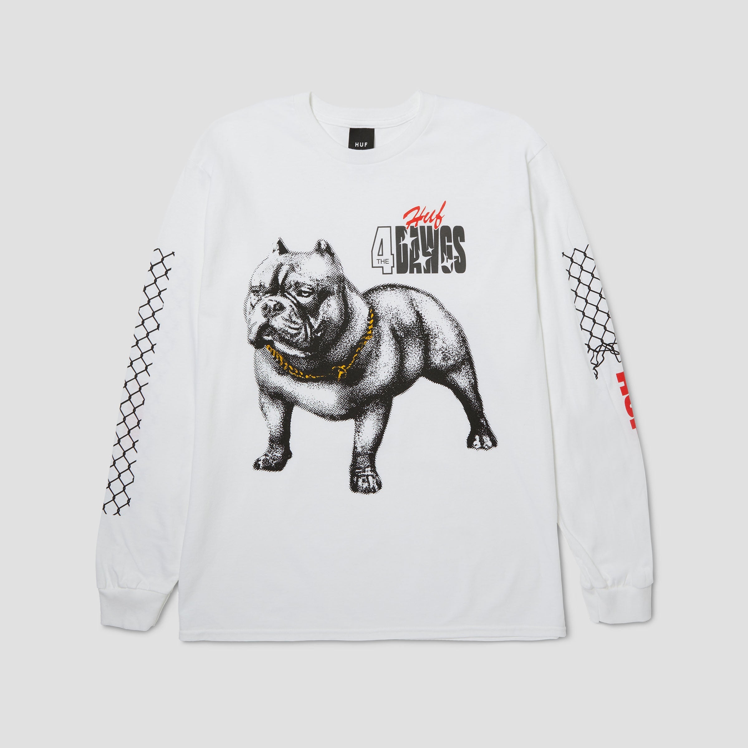 HUF 4 The Dawgs Longsleeve T-Shirt White