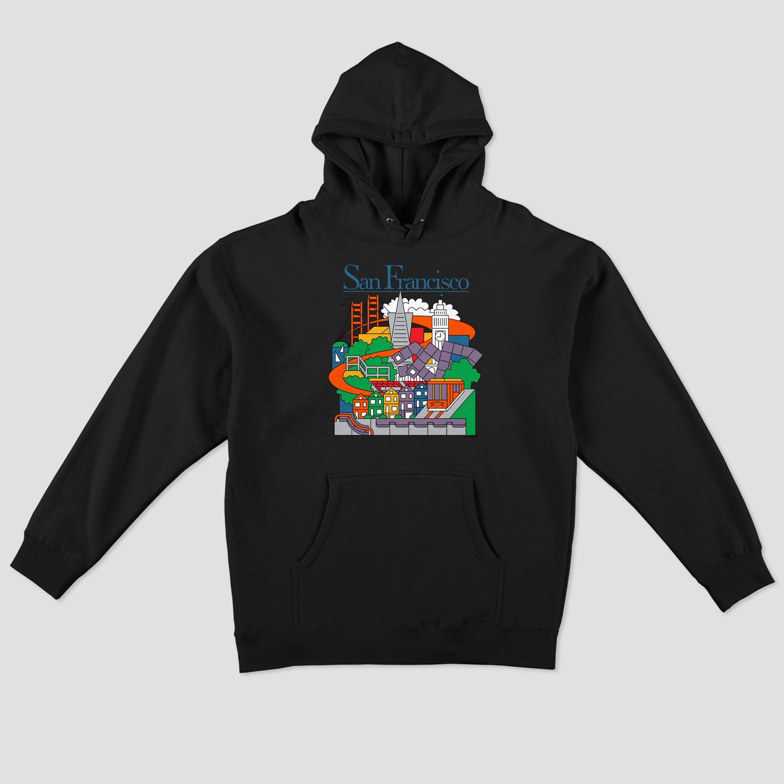 Real SF Travel Hoodie Black