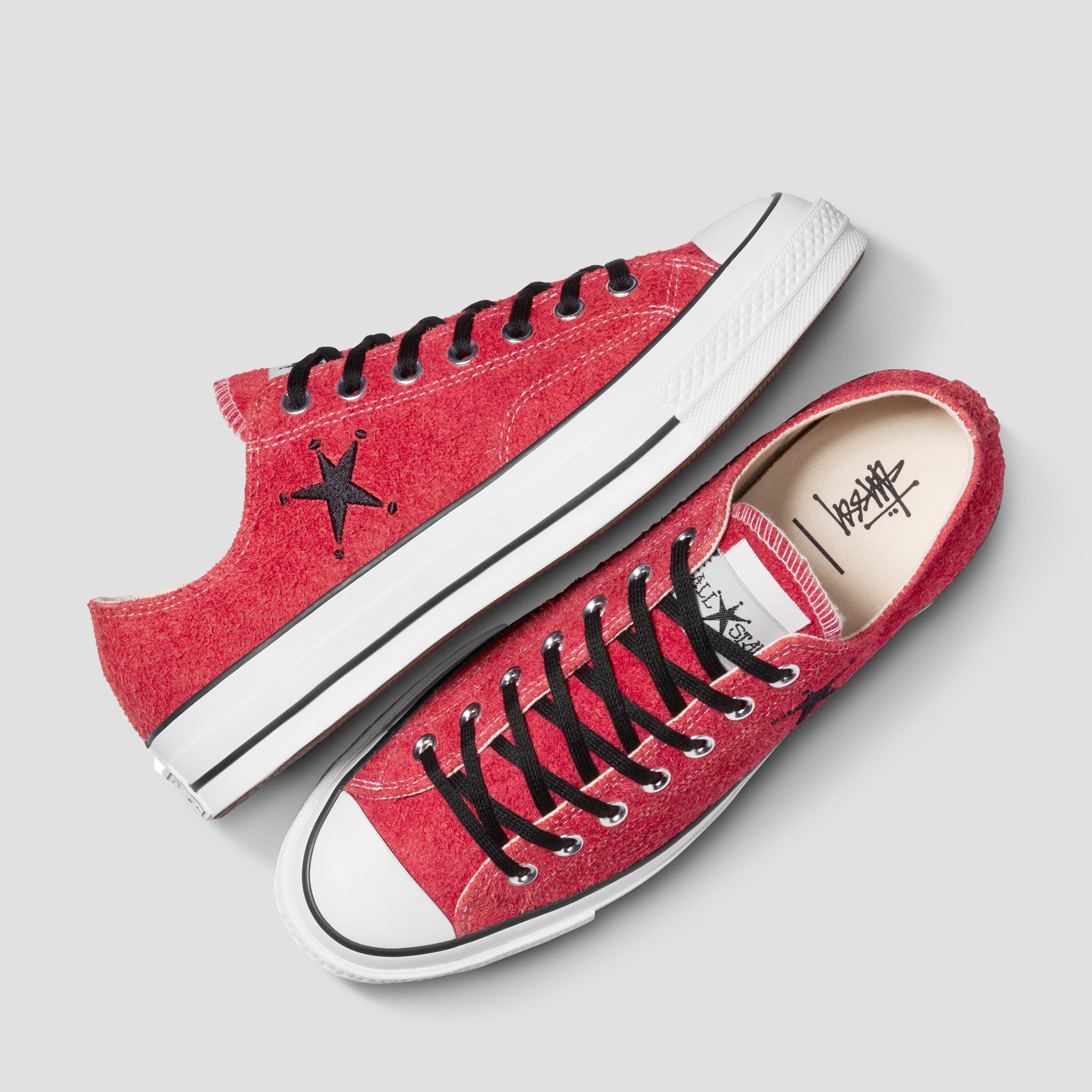 Converse X Stussy Chuck 70 Ox Skate Shoes Poppy Red