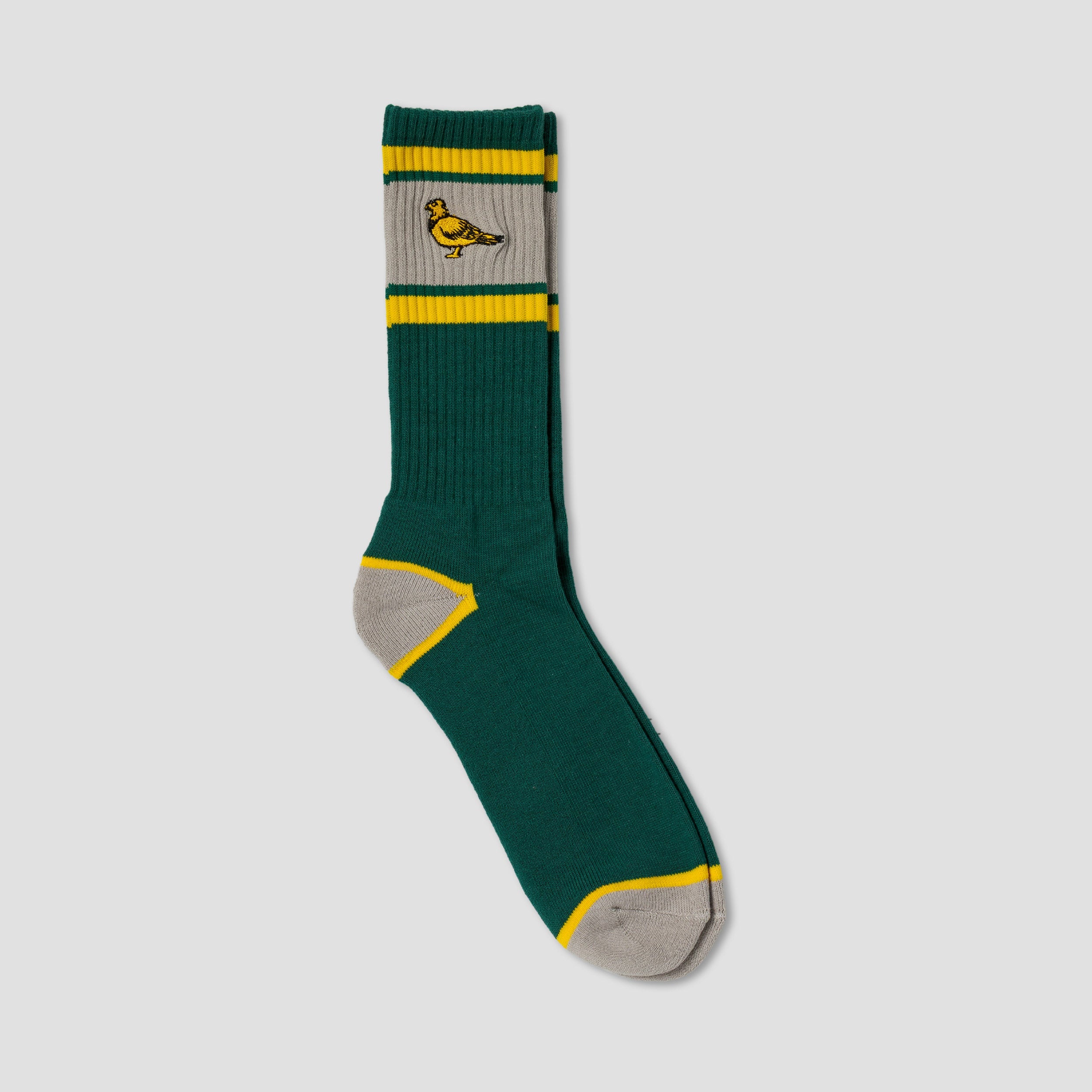 Anti Hero Lil Pigeon Emb Sock Green Yellow Grey