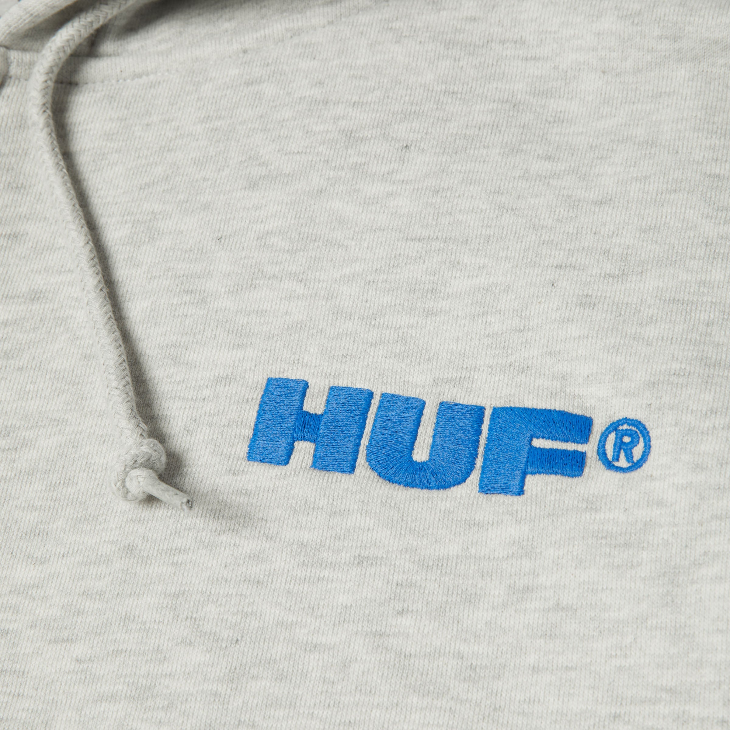 HUF All Caps Zip Hood Ash