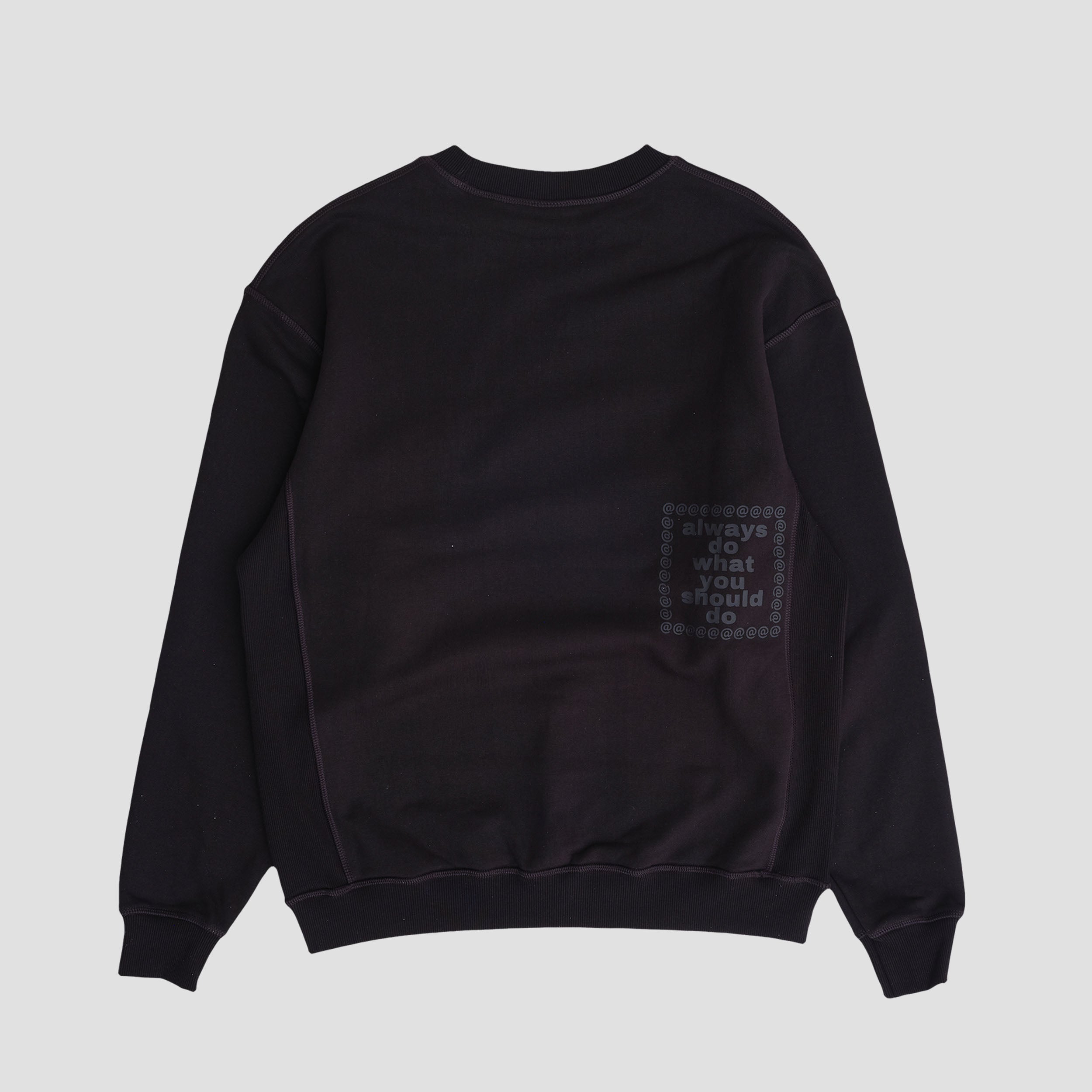 Always Zach Logo Embroiderd Crew Black