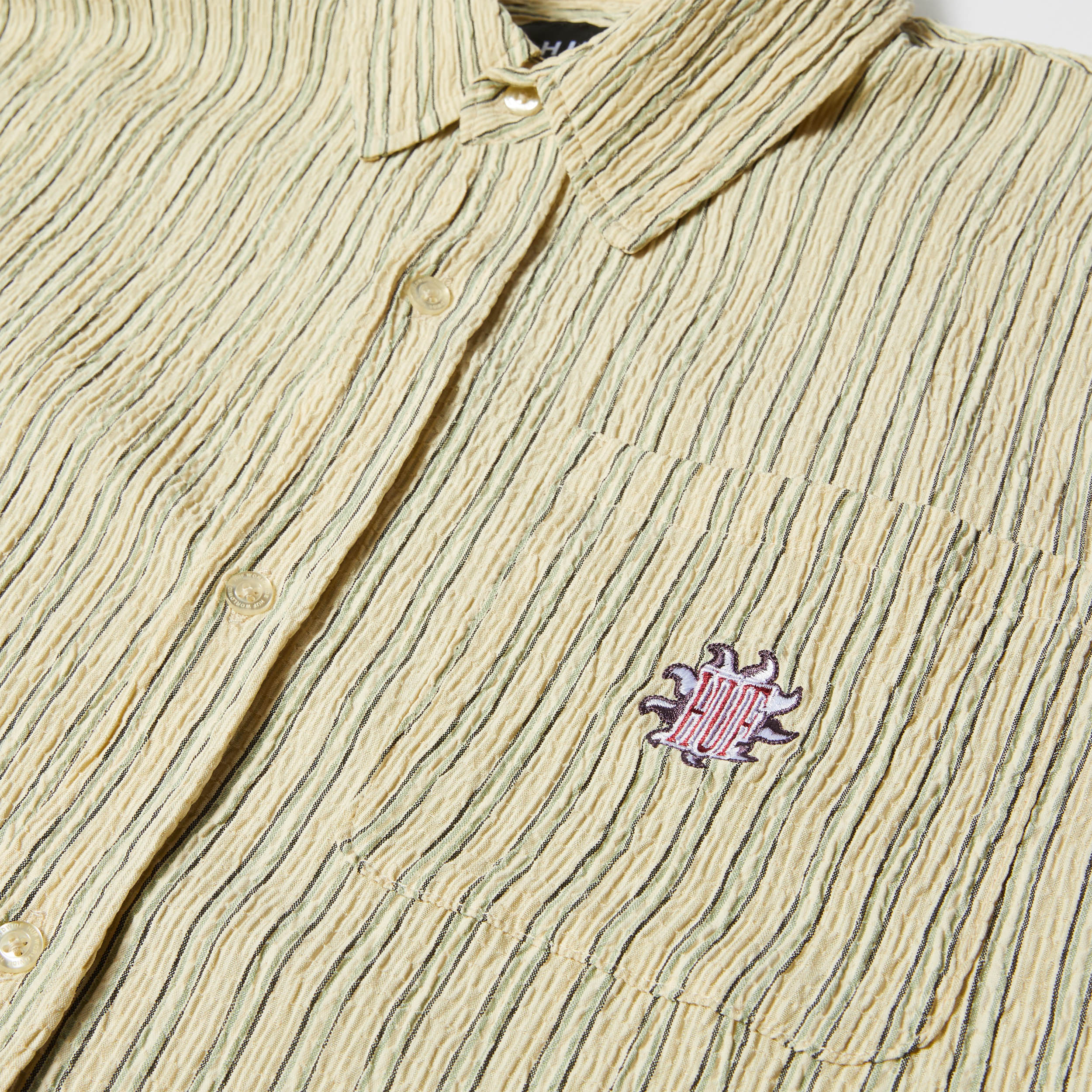 Huf Apollo Shortsleeve Striped Shirt Natural