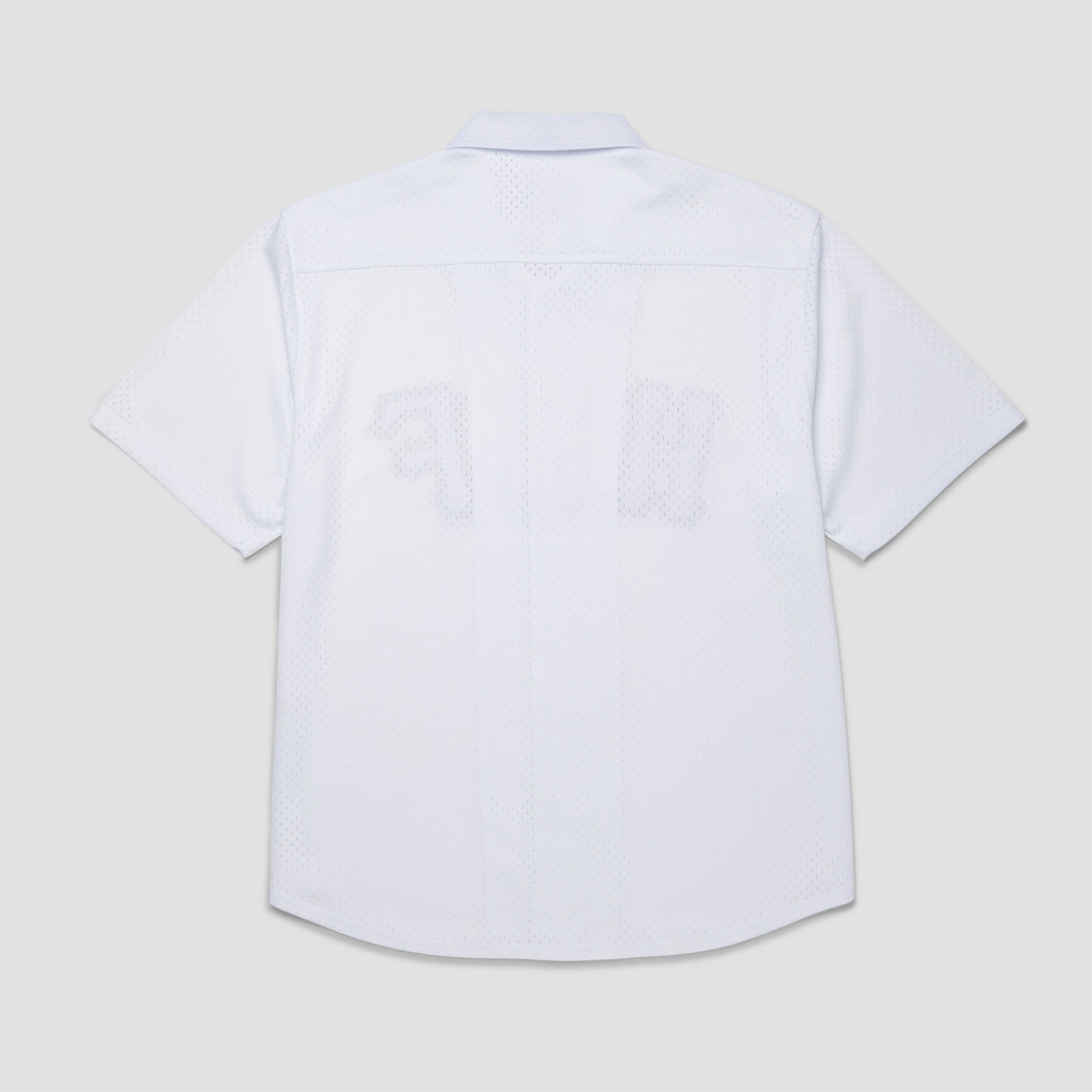 HUF Arch Mesh Button Up White