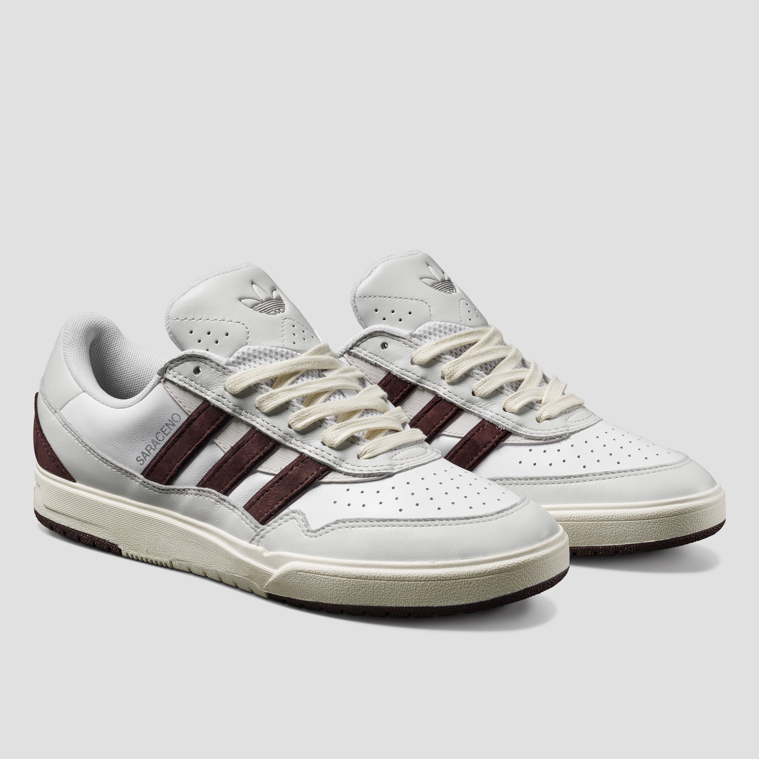 Adidas Tyshawn II x Zach Saraceno Skate Shoes Crystal White / Shadow Brown / Off White