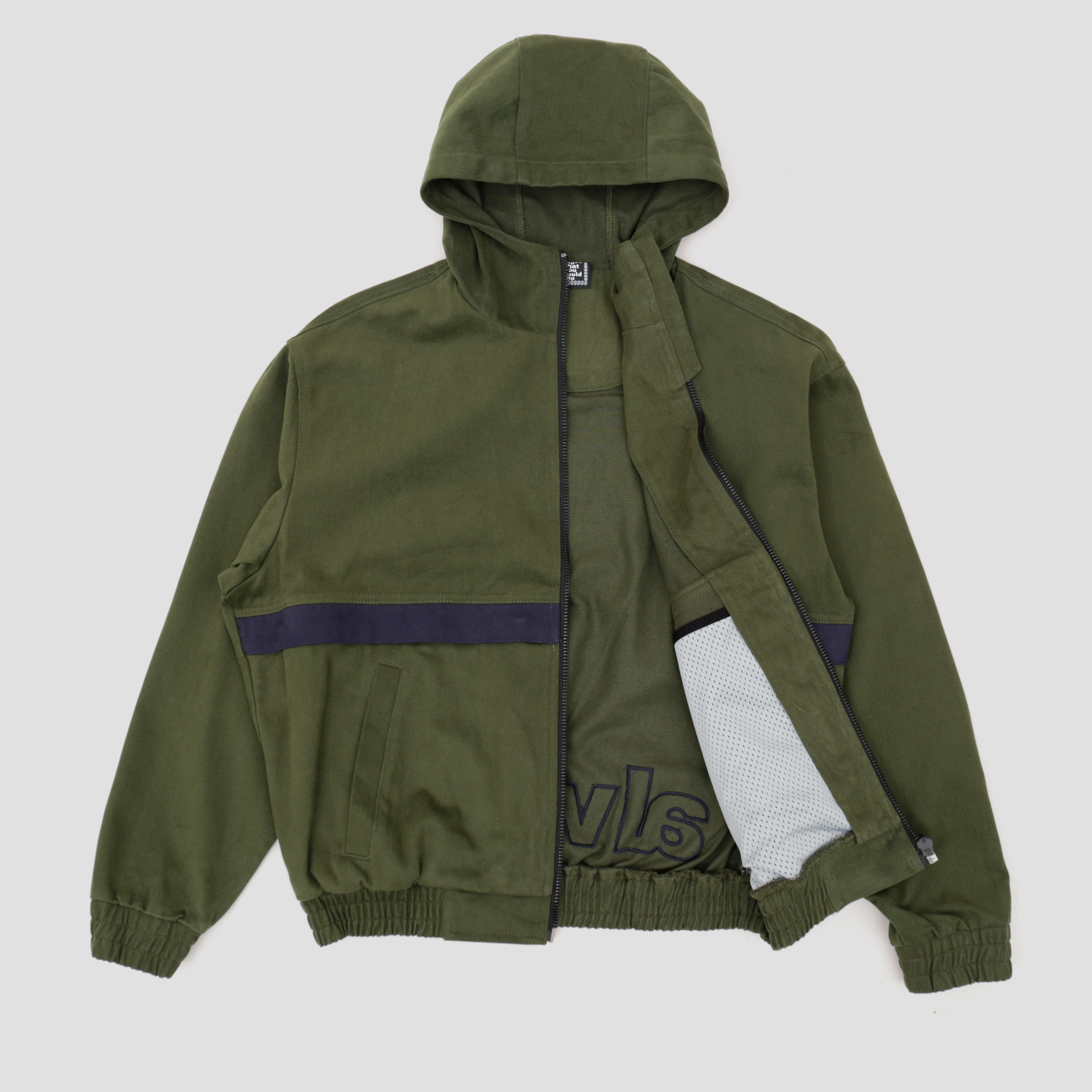 Always Two Tone Canvas Bomber Jacket Green