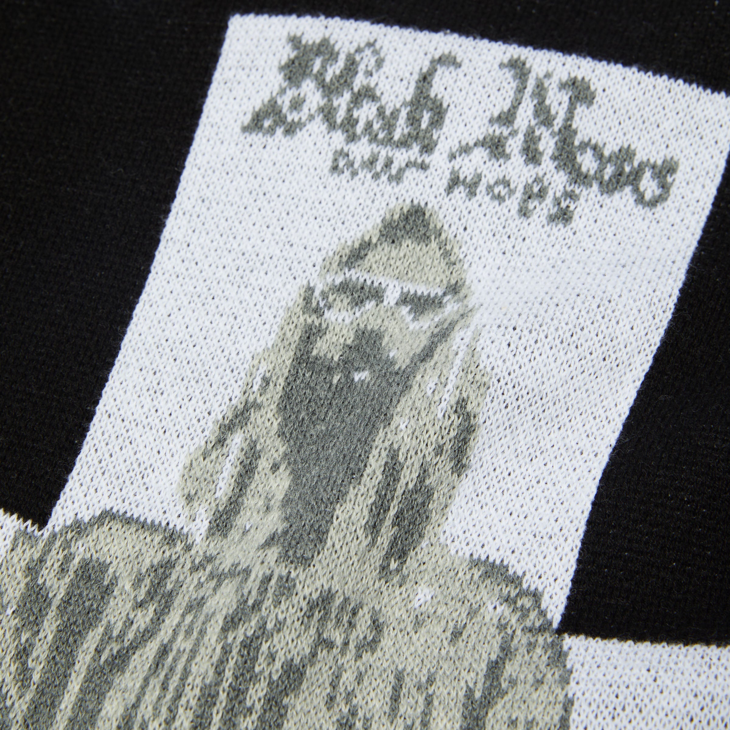 HUF X Isaac Hayes Black Moses Knit Sweater Crew Black