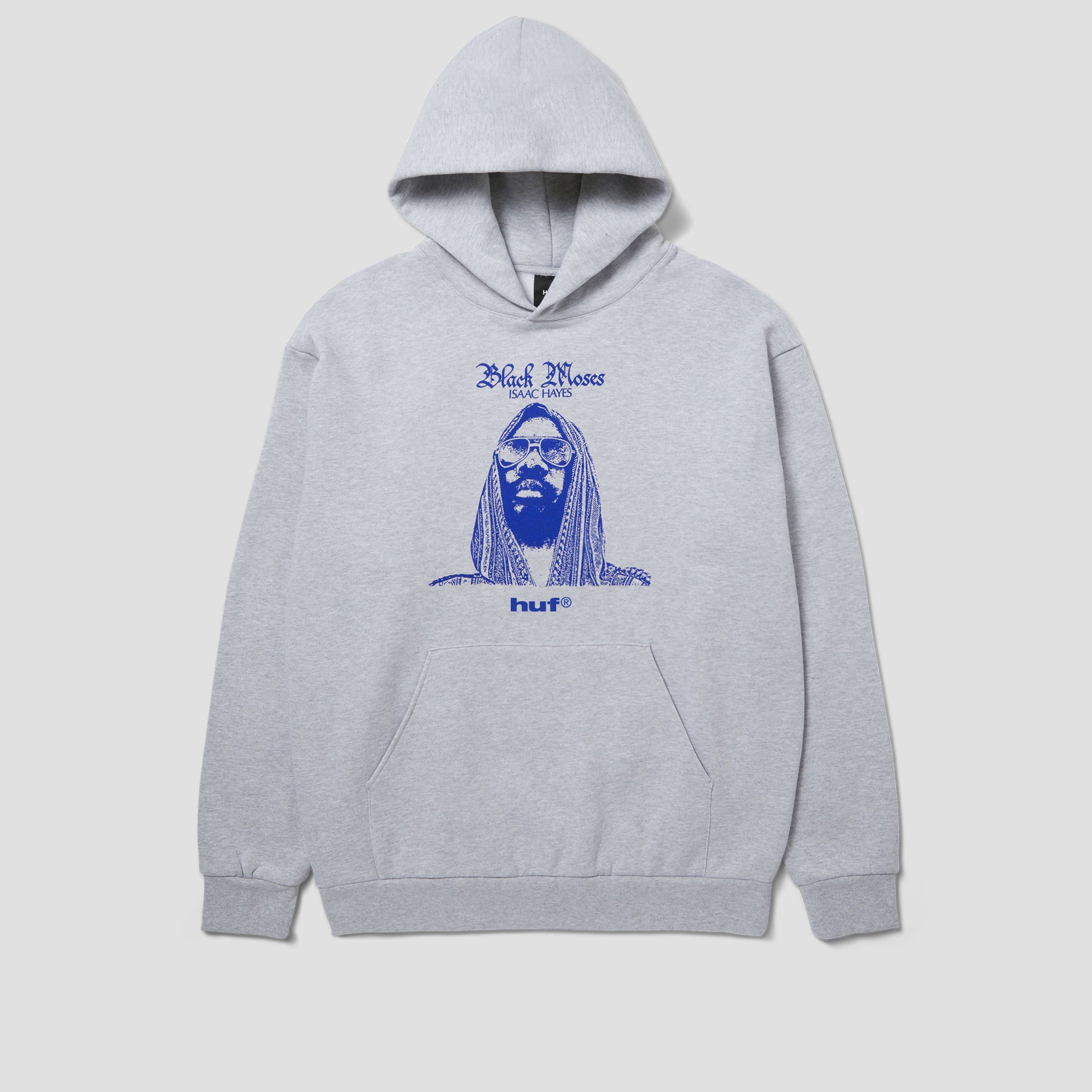 HUF X Isaac Hayes Black Moses Heavyweight Hood Ash