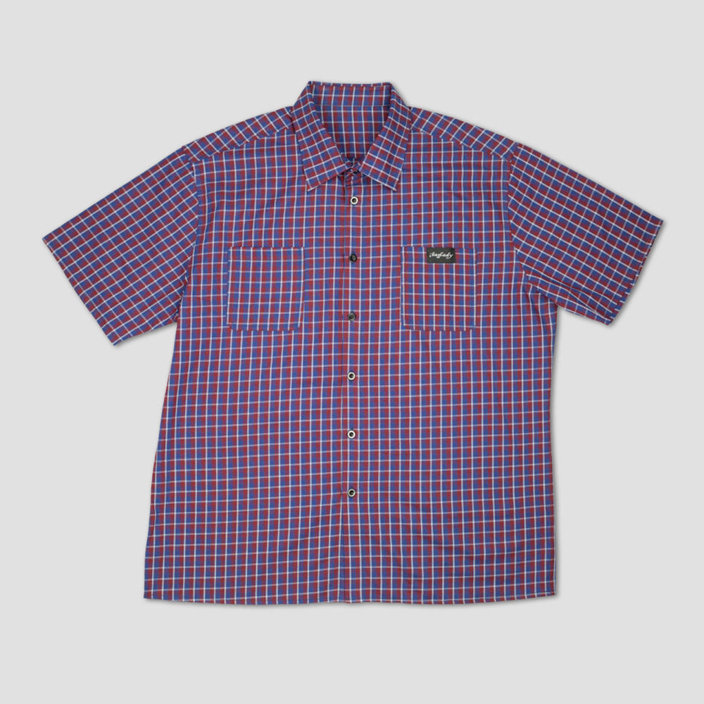 Baglady Plaid Button Up Shirt Red / Blue