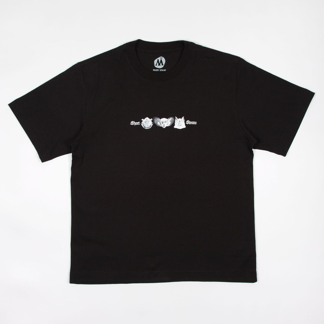 Short Straw Bat Neighbour T-Shirt Black