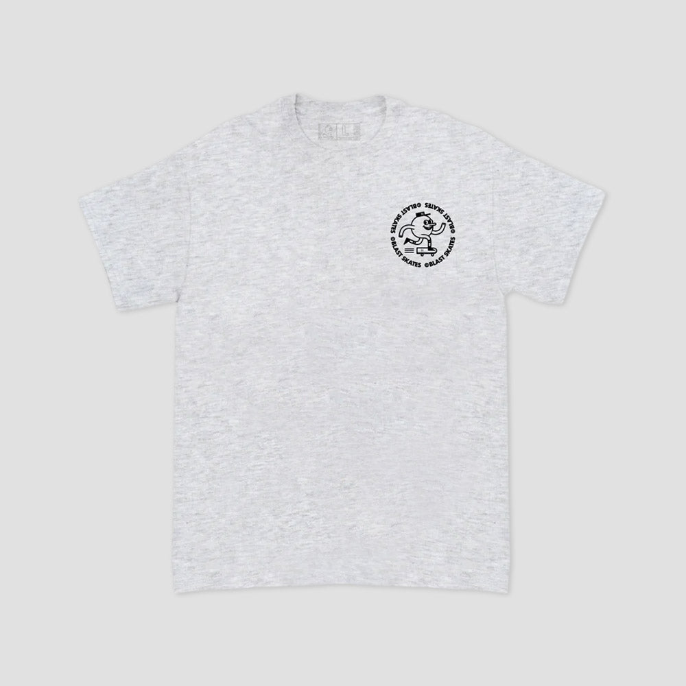 Blast Skates Classic Round Logo T-Shirt Ash