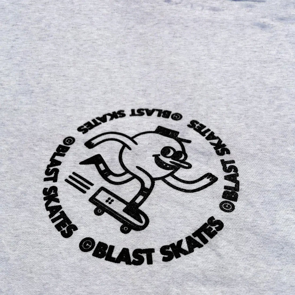 Blast Skates Classic Round Logo T-Shirt Ash
