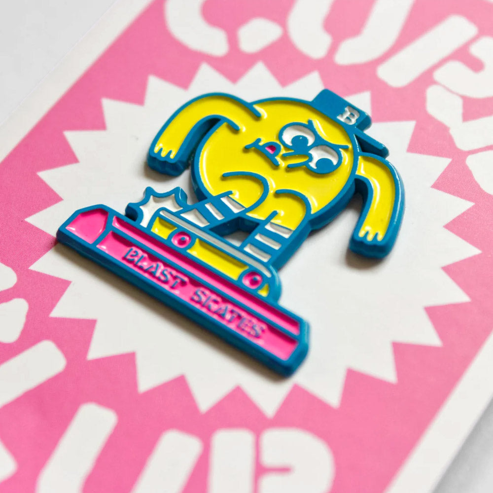 Blast Skates Curb Club Enamel Pin Pink