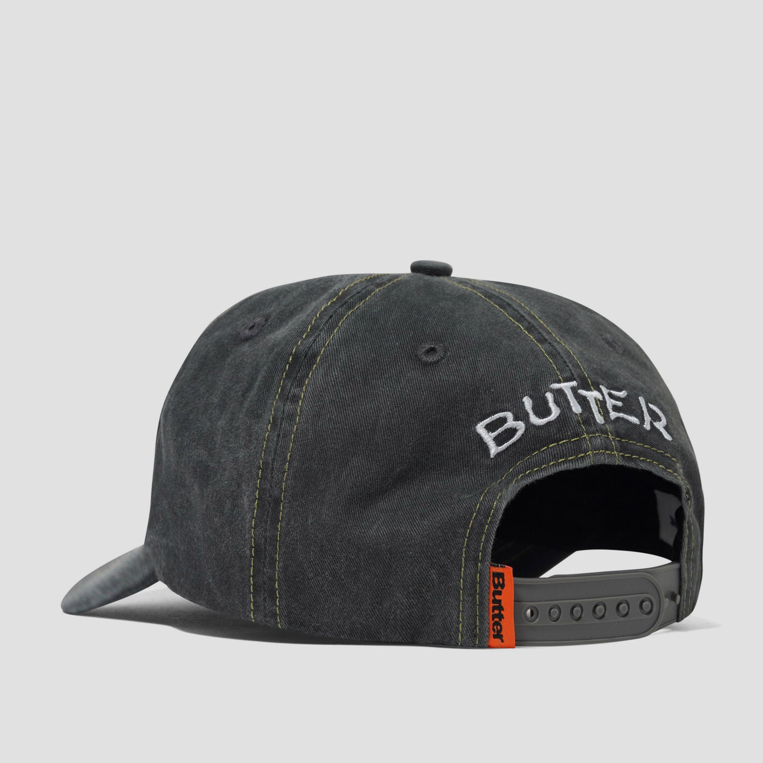 Butter Goods Canine 5 Panel Cap Washed Black