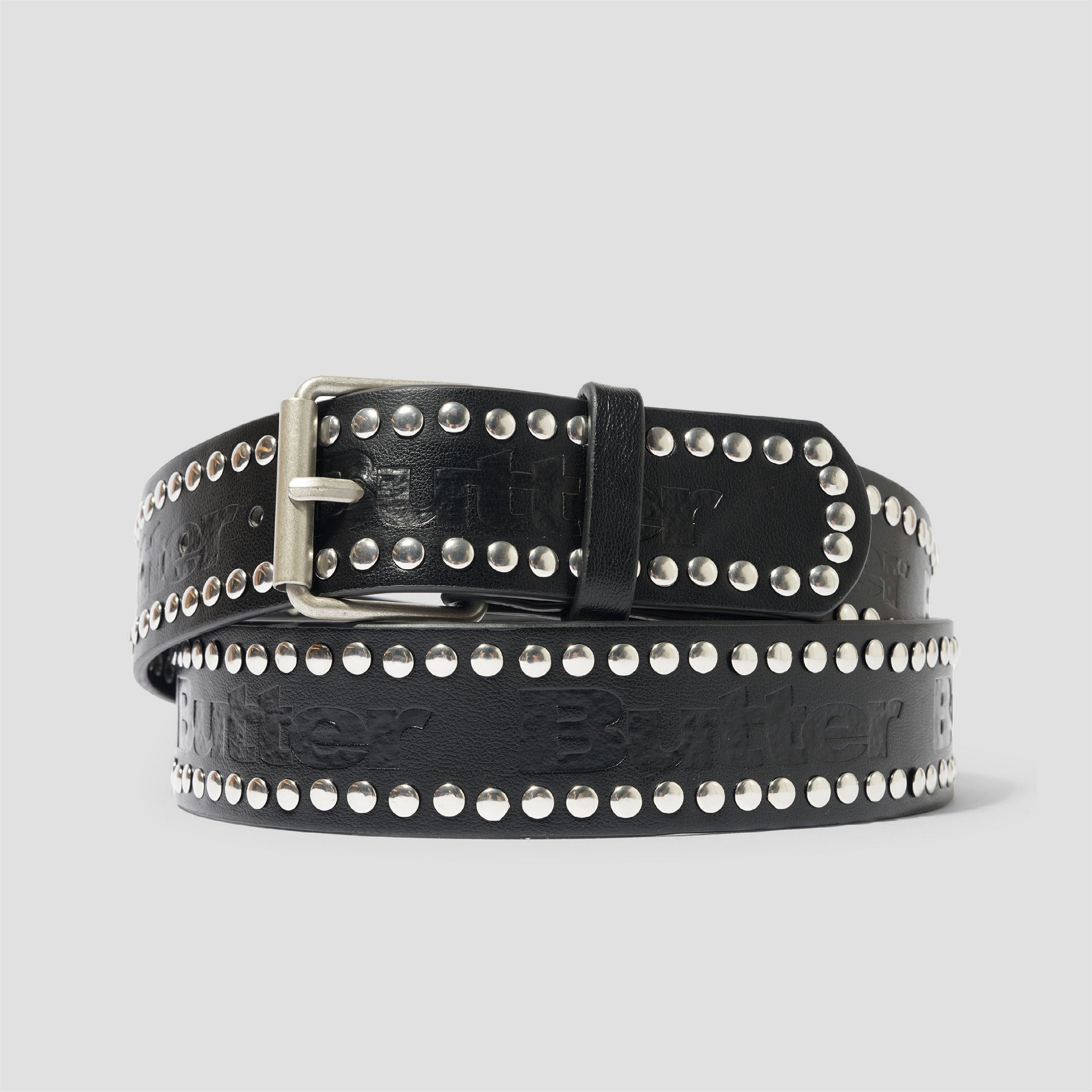 Butter Goods Leather Studded Belt Black