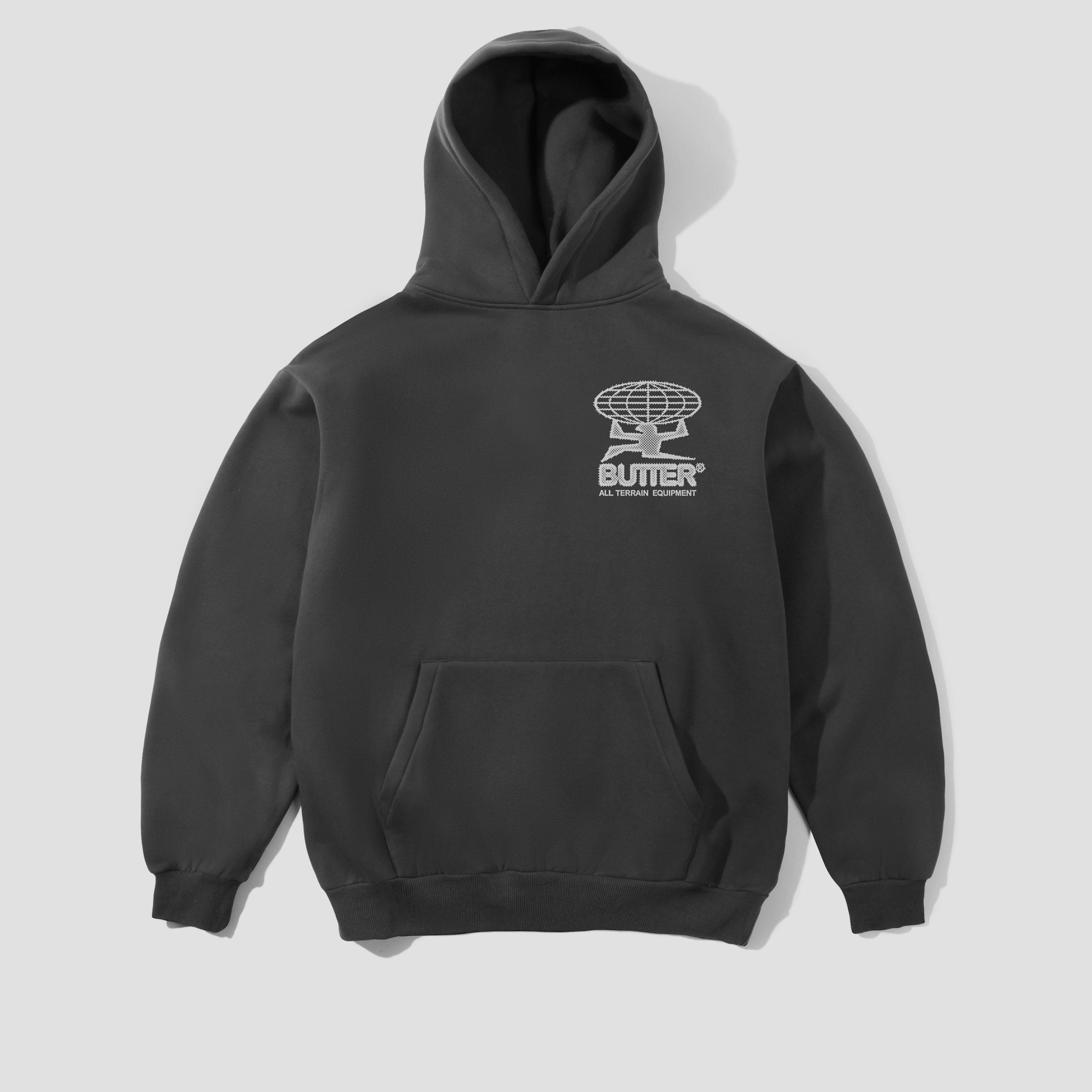 Butter Goods Terrain Pullover Hood Washed Black