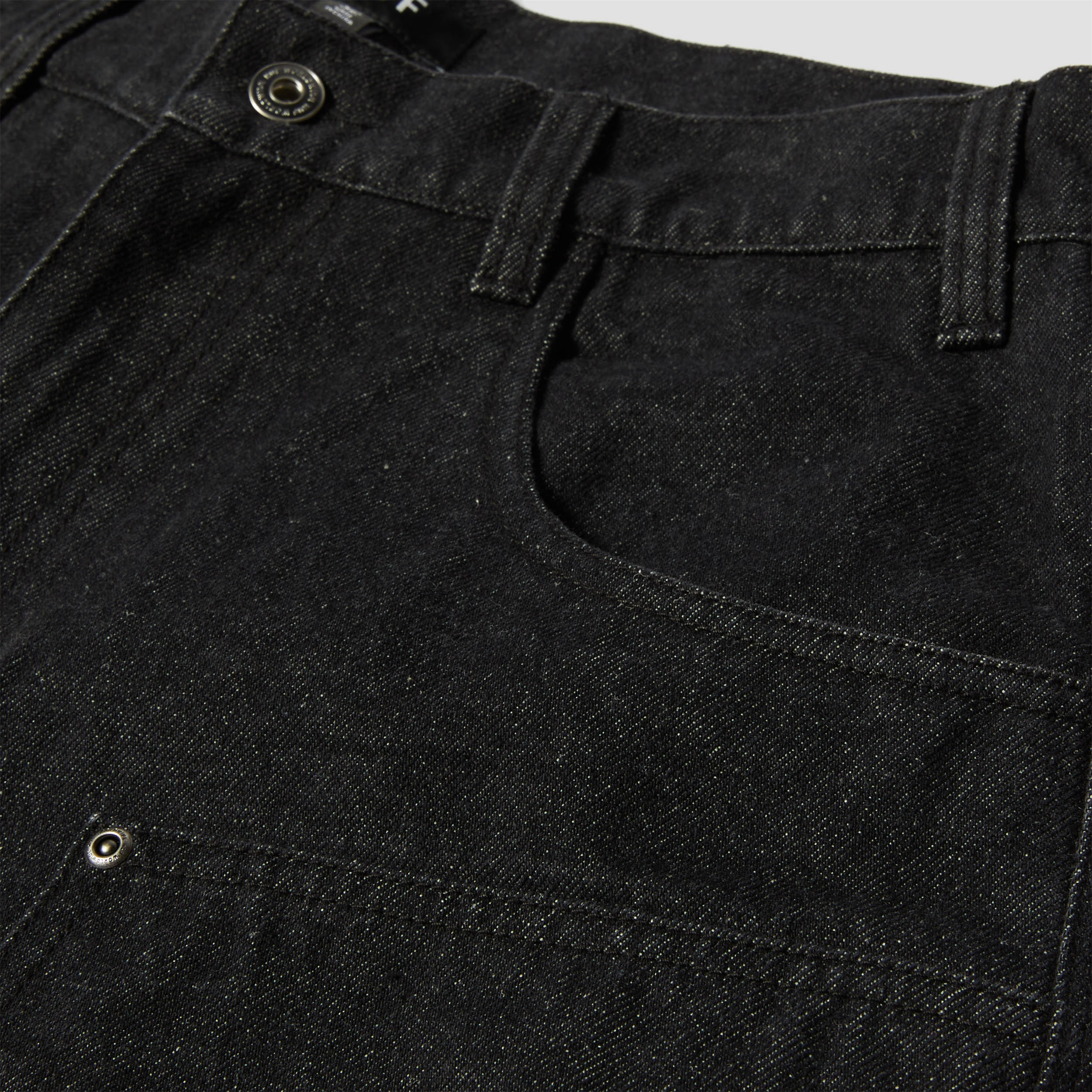 Huf Classic H Double Knee Denim Short Black Denim