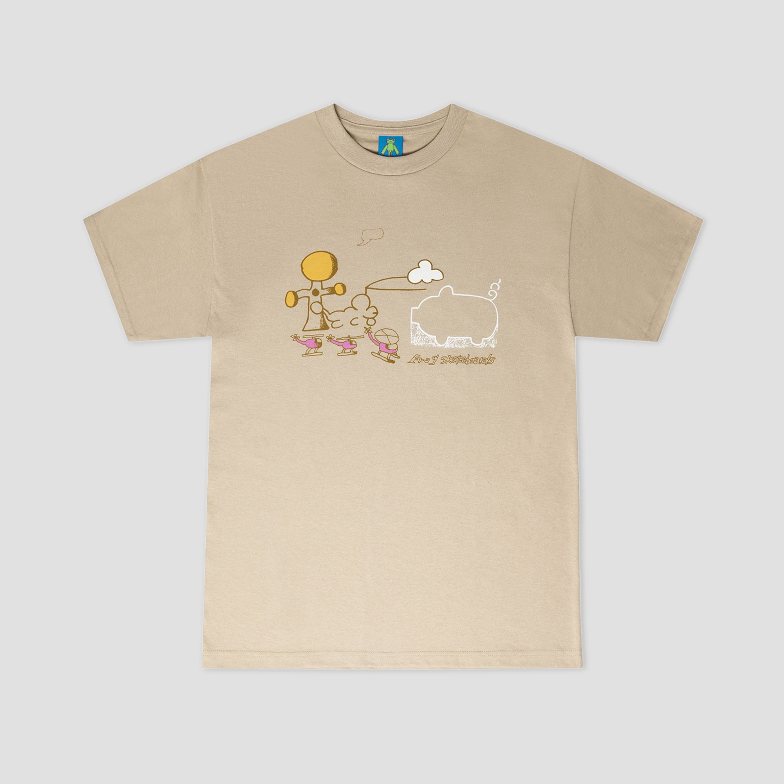 Frog Cloud Landed T-Shirt Sand