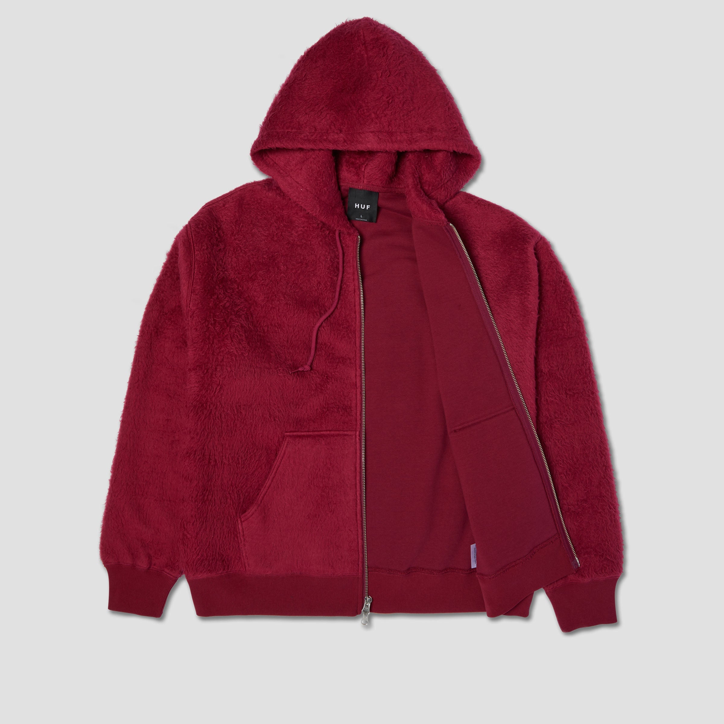 HUF Corso Heavyweight Zip Hood Berry