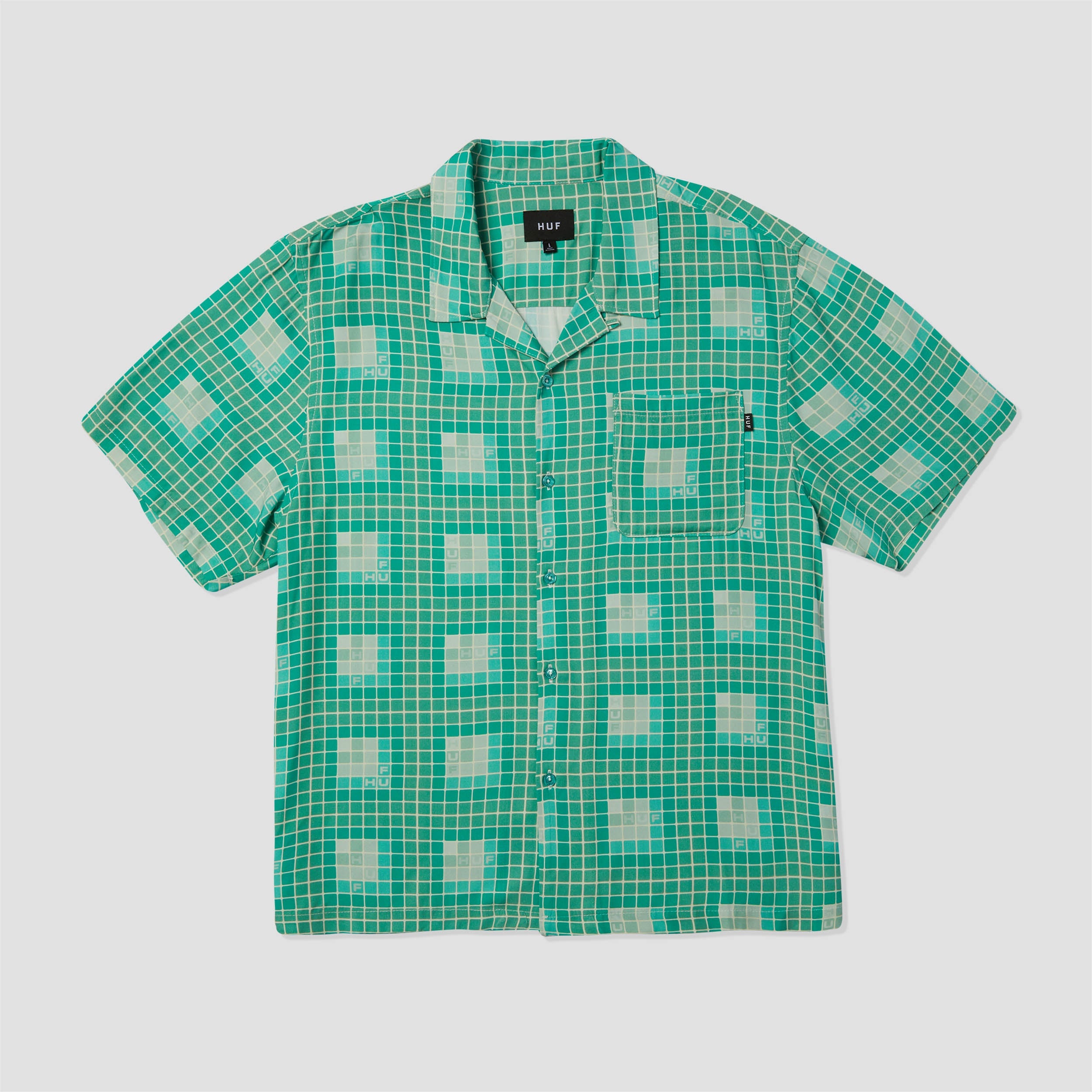 Huf Cubic Shortsleeve Resort Shirt Jade