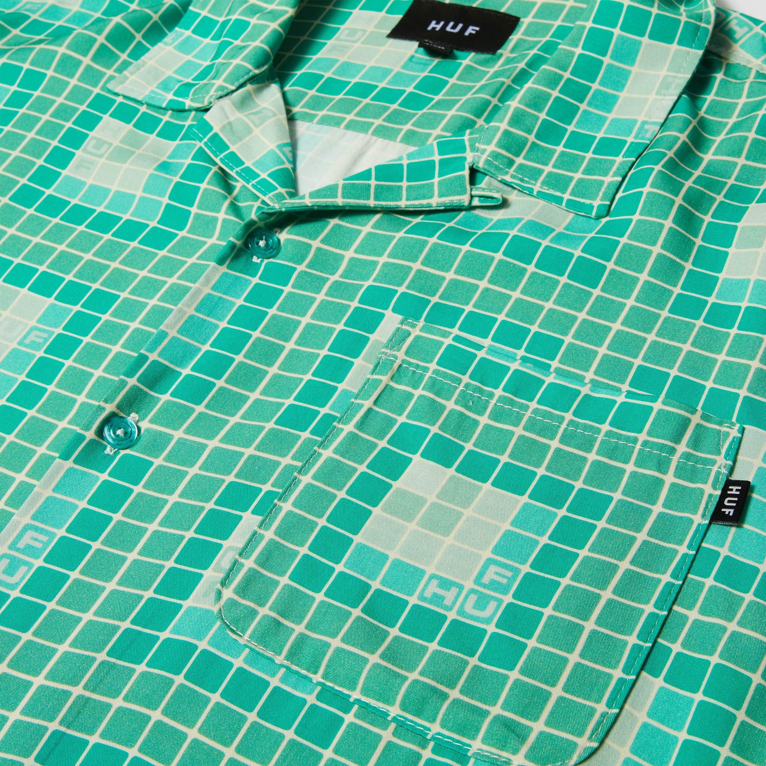 Huf Cubic Shortsleeve Resort Shirt Jade