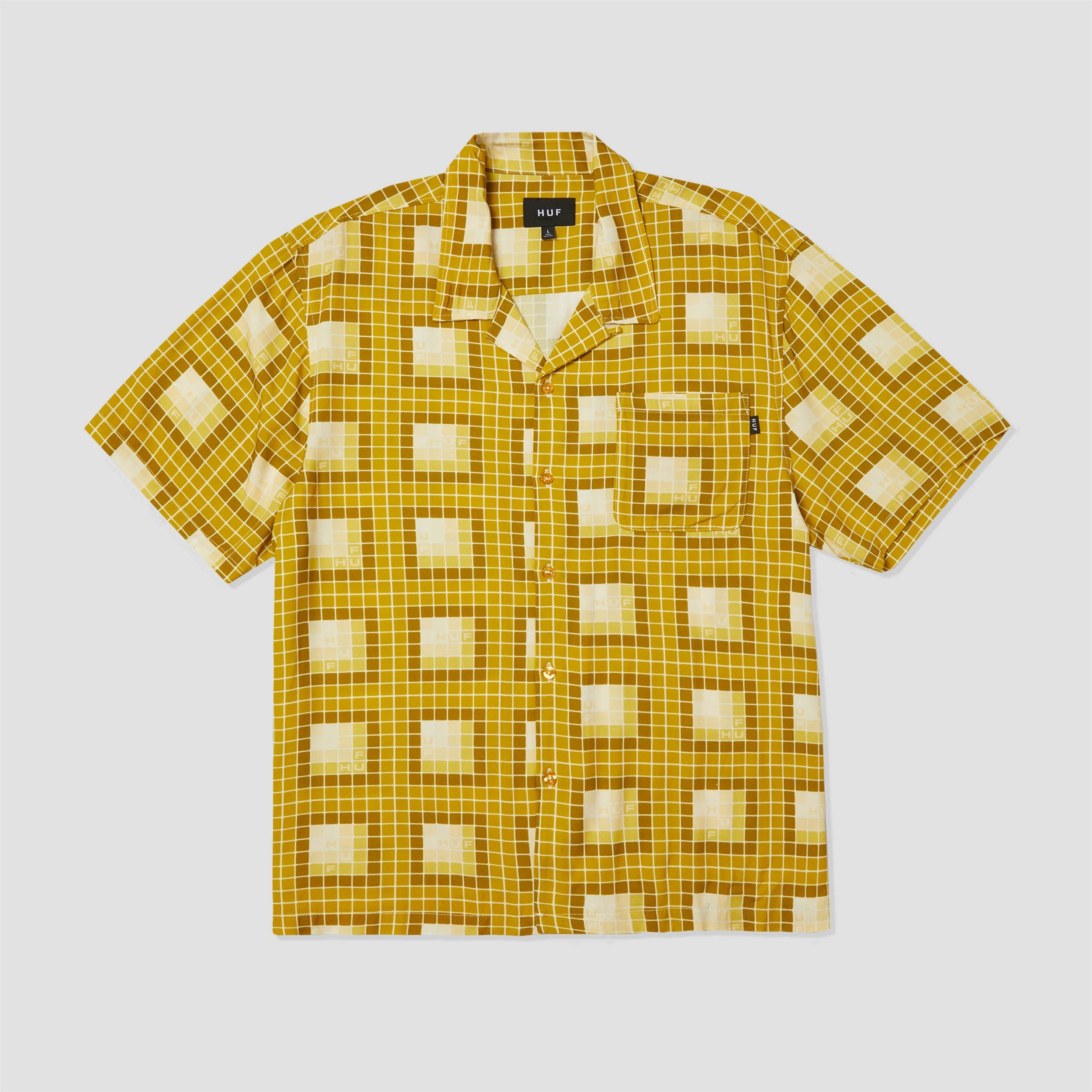 Huf Cubic Shortsleeve Resort Shirt Tarragon