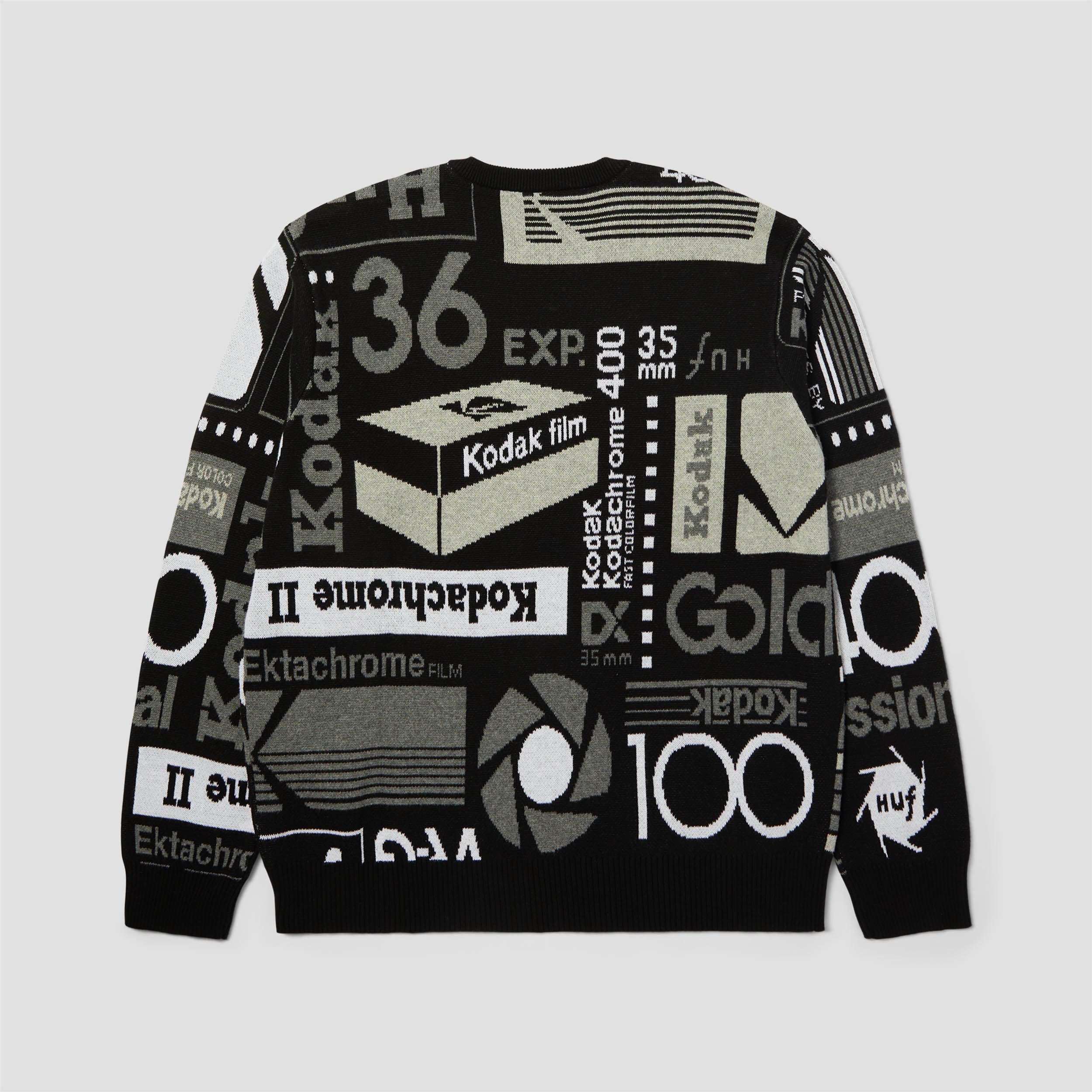 Huf x Kodak Dark Room Jacquard Knit Sweater Black