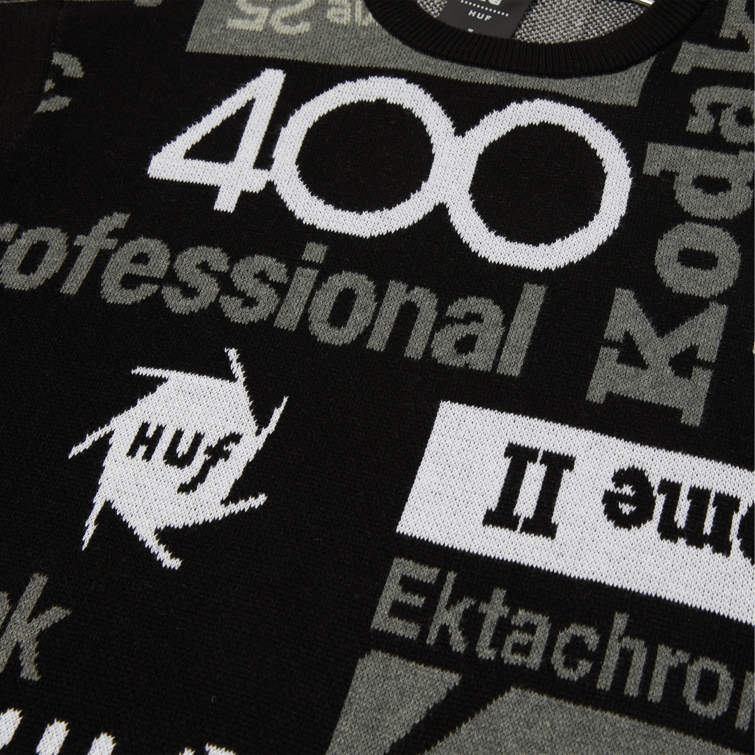 Huf x Kodak Dark Room Jacquard Knit Sweater Black