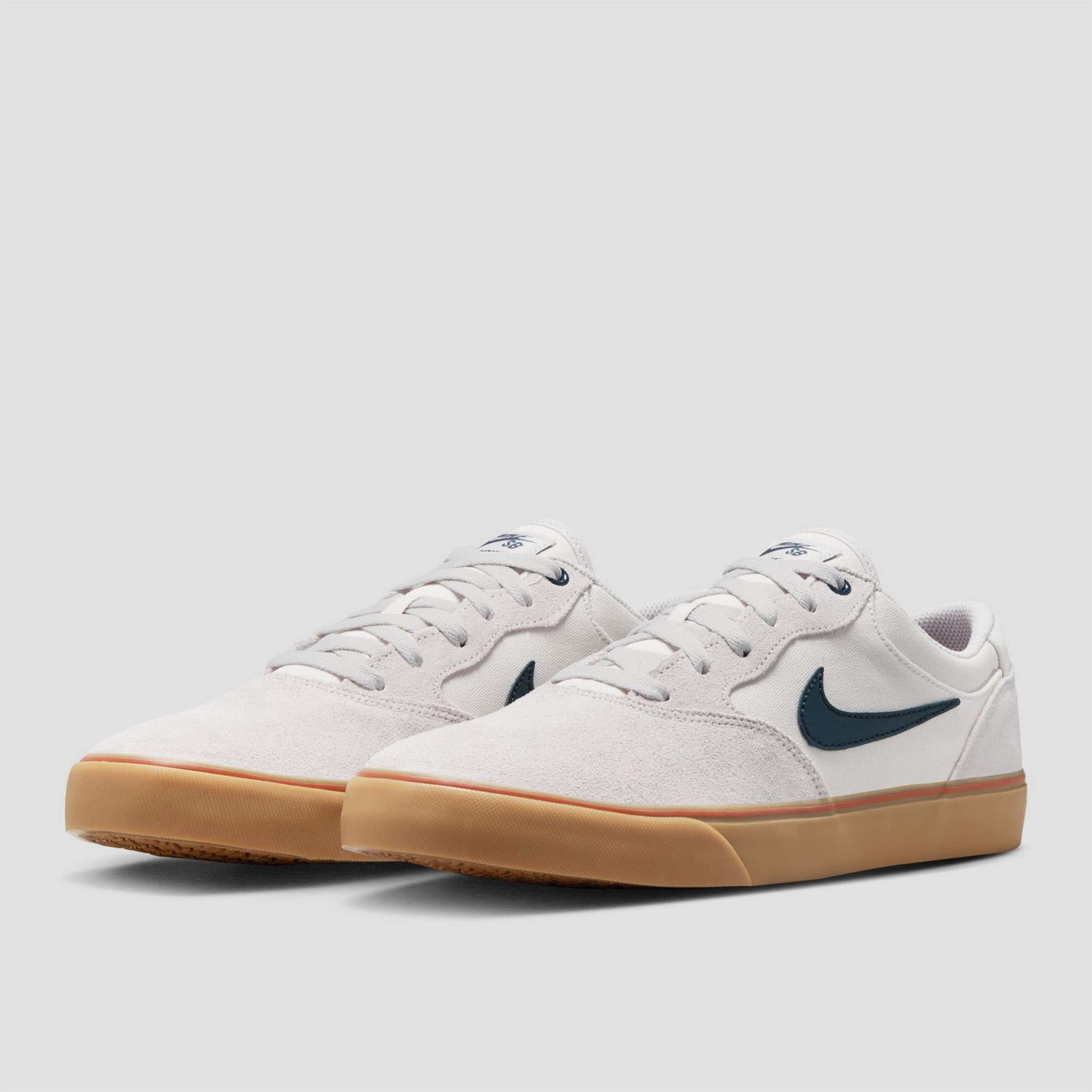 Nike SB Chron 2 Skate Shoes Vast Grey / Armory Navy / Dark Russet