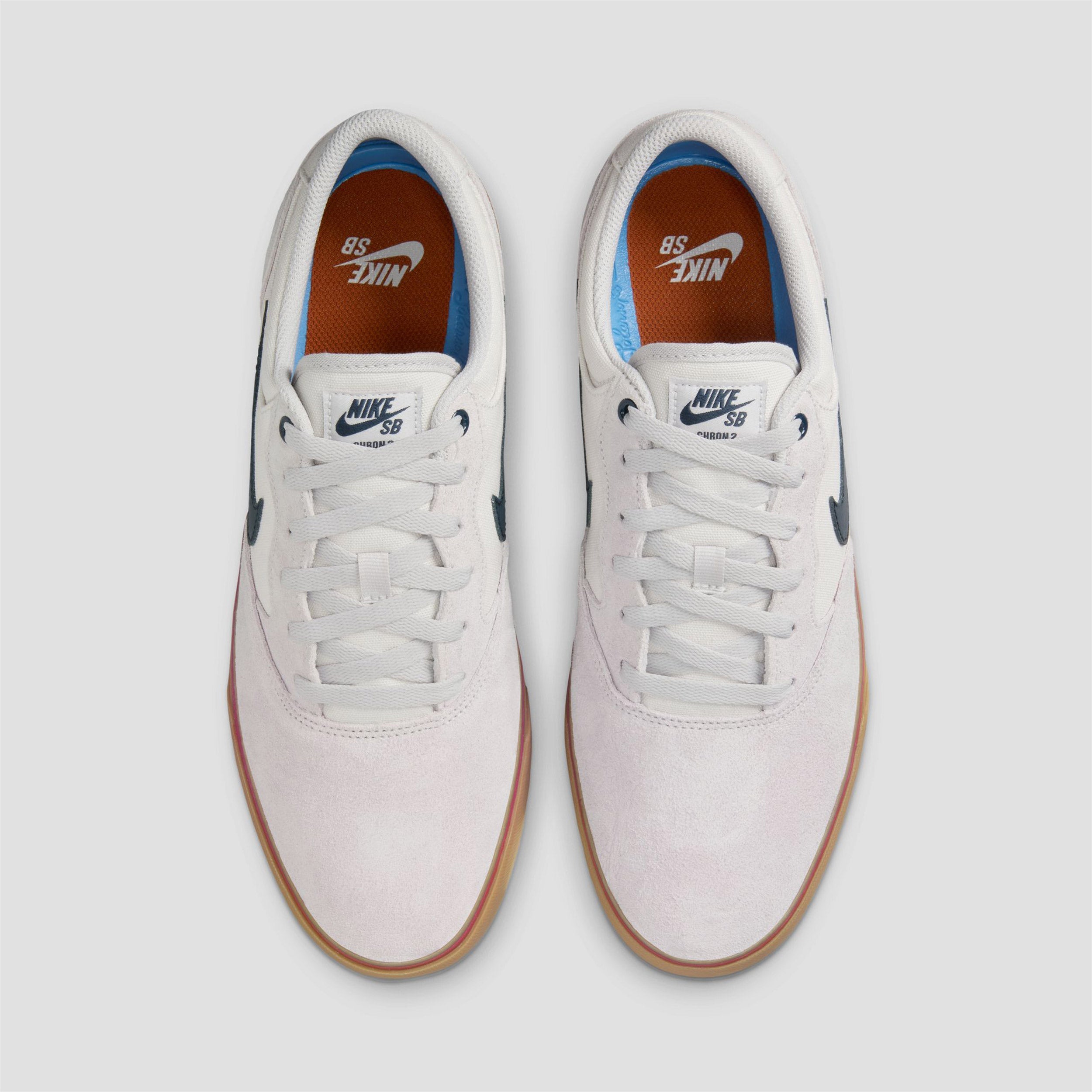 Nike SB Chron 2 Skate Shoes Vast Grey / Armory Navy / Dark Russet