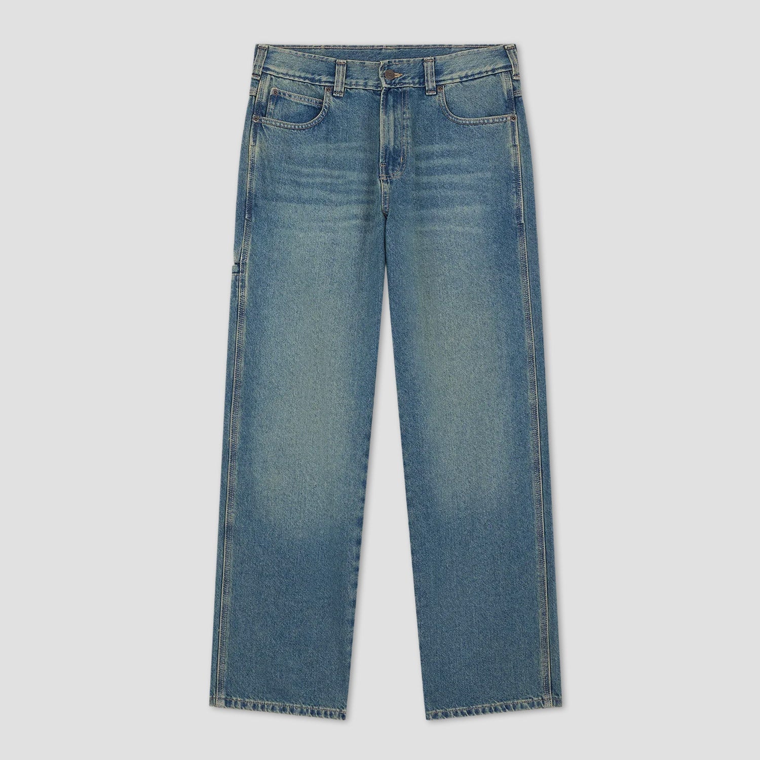 Dickies 958 Baggy Tapered Work Jeans Khaki Tinted Blue