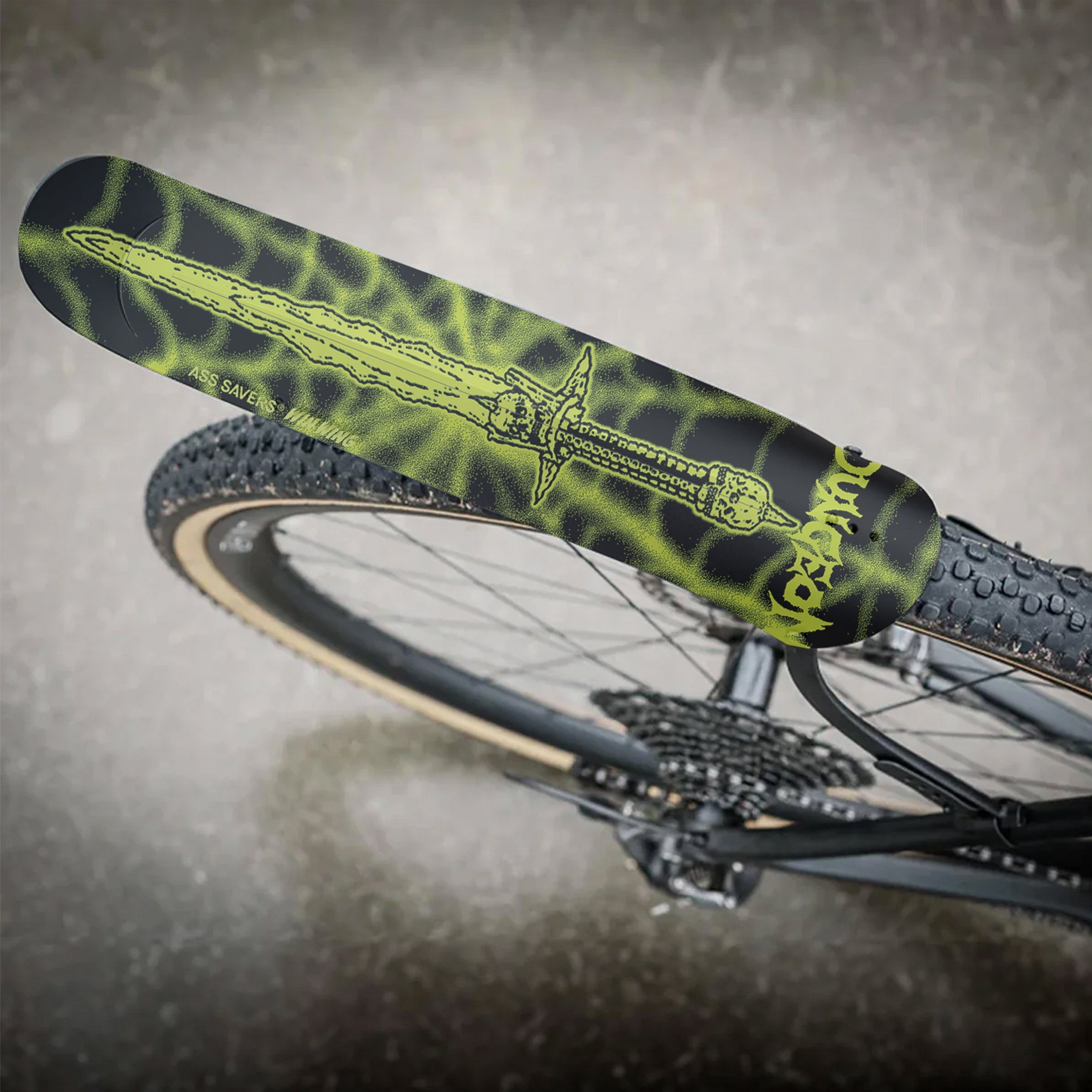 Dungeon Ass Saver Sword Mudguard Black / Green