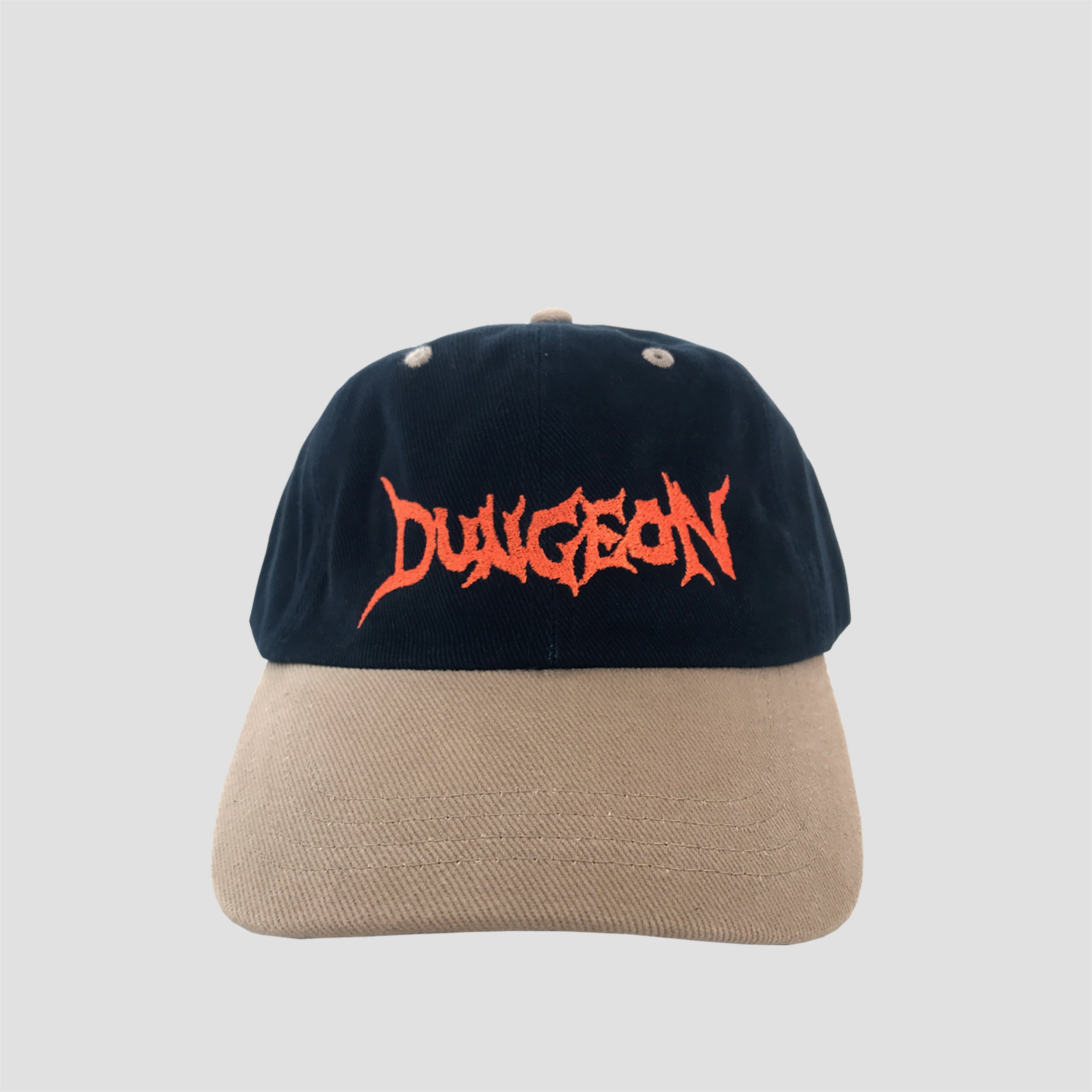 Dungeon Brushed Canvas Cap Navy Taupe / Neon Orange