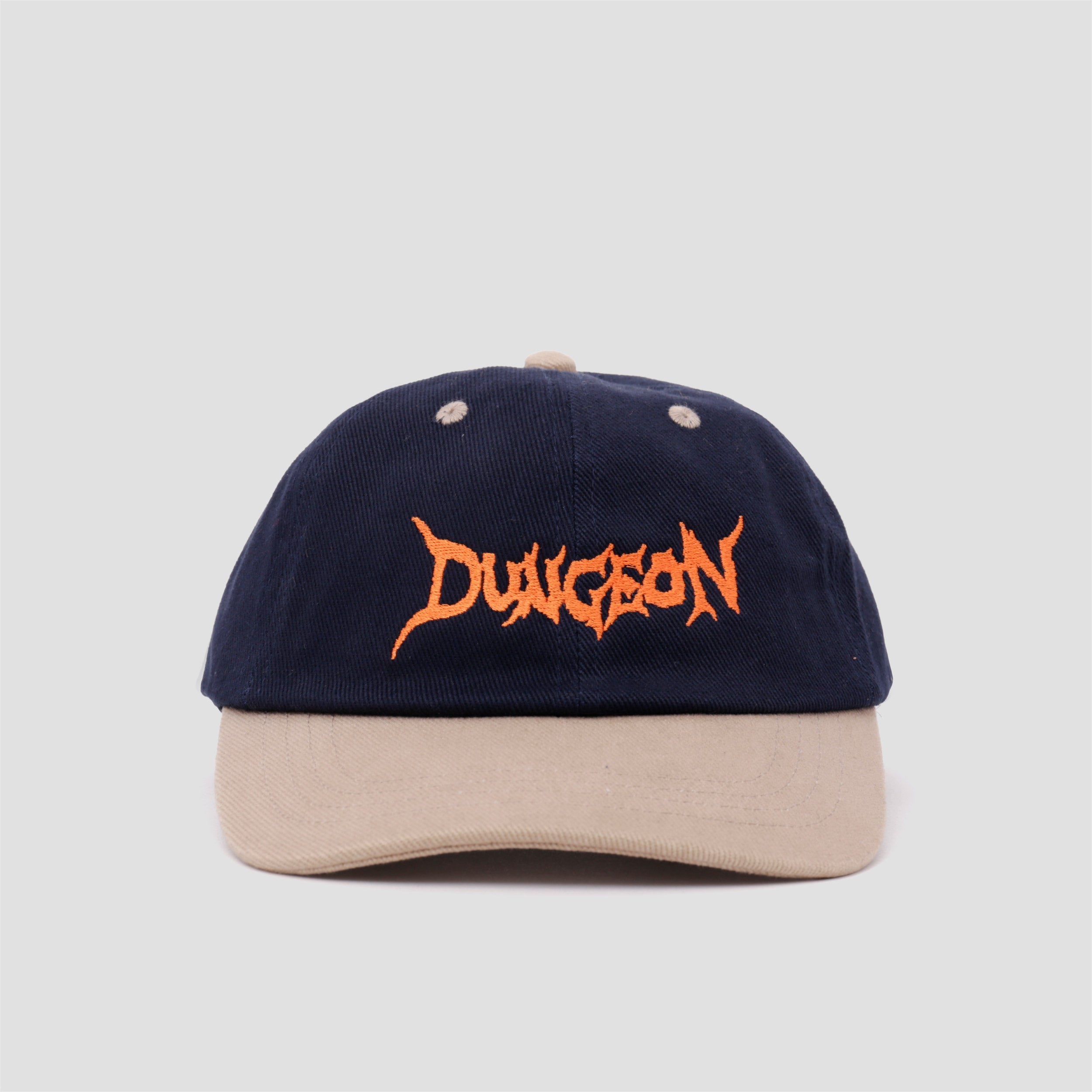 Dungeon Brushed Canvas Cap Navy Taupe / Neon Orange