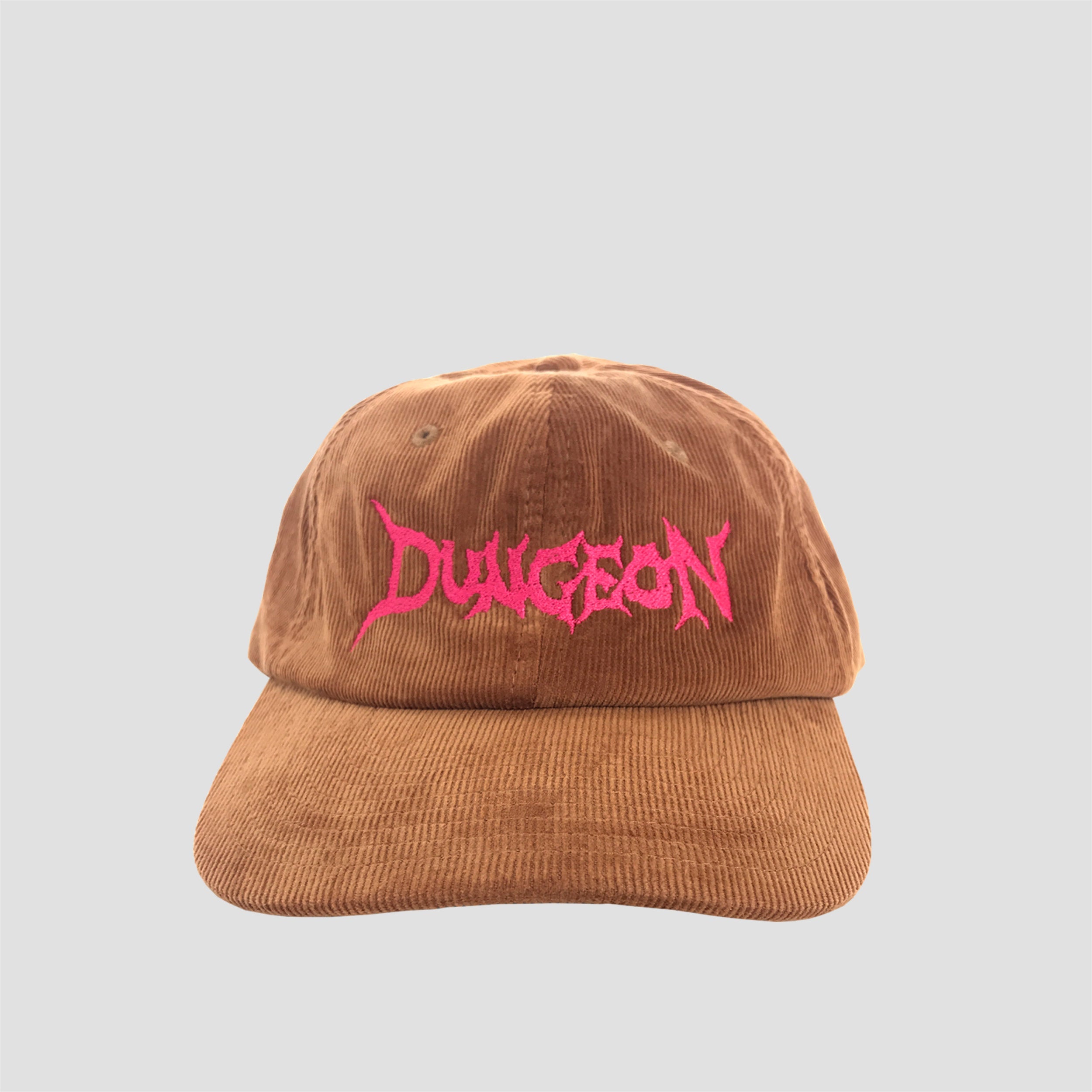 Dungeon Embroidered Cord Cap Camel / Neon Pink