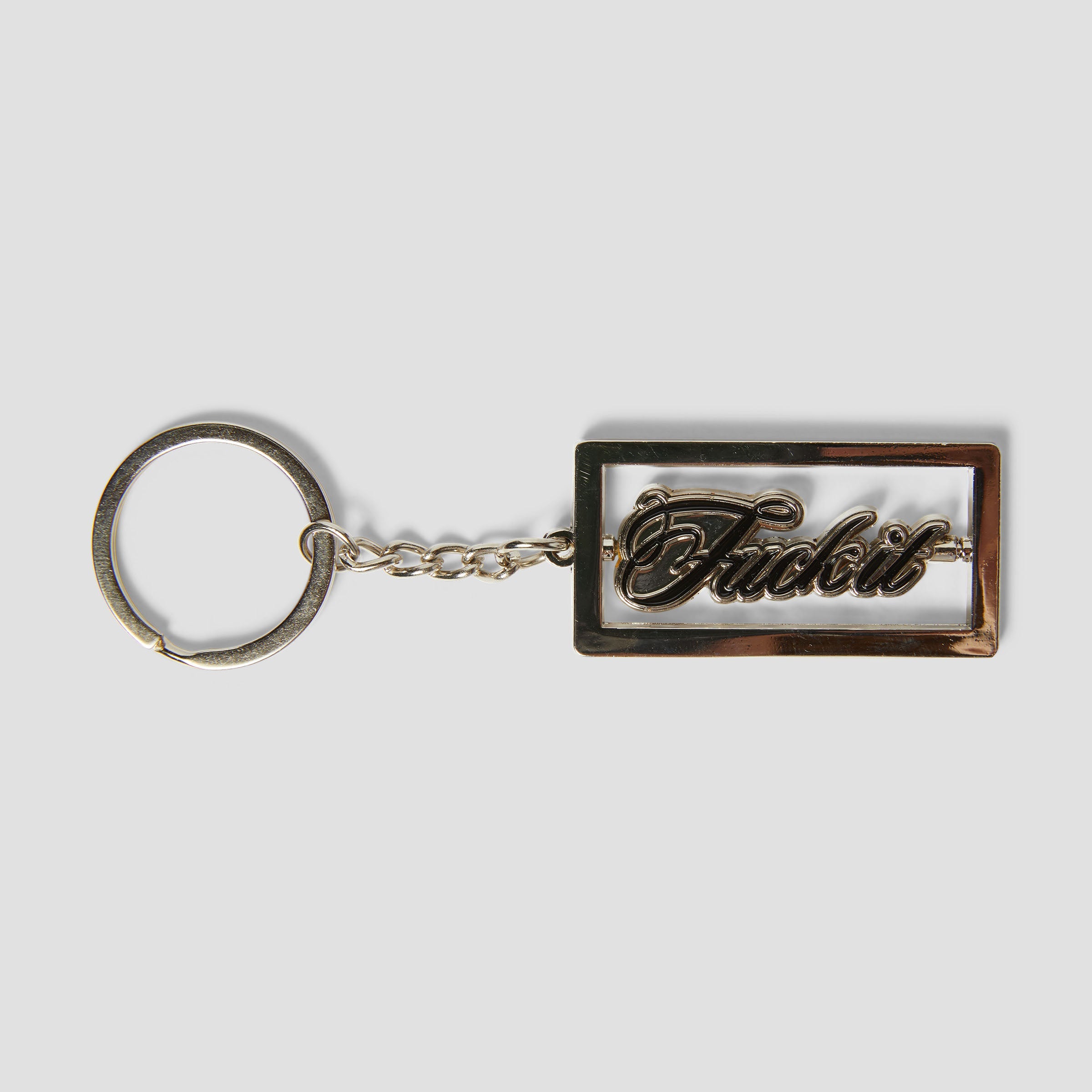HUF Emblem Keychain Silver