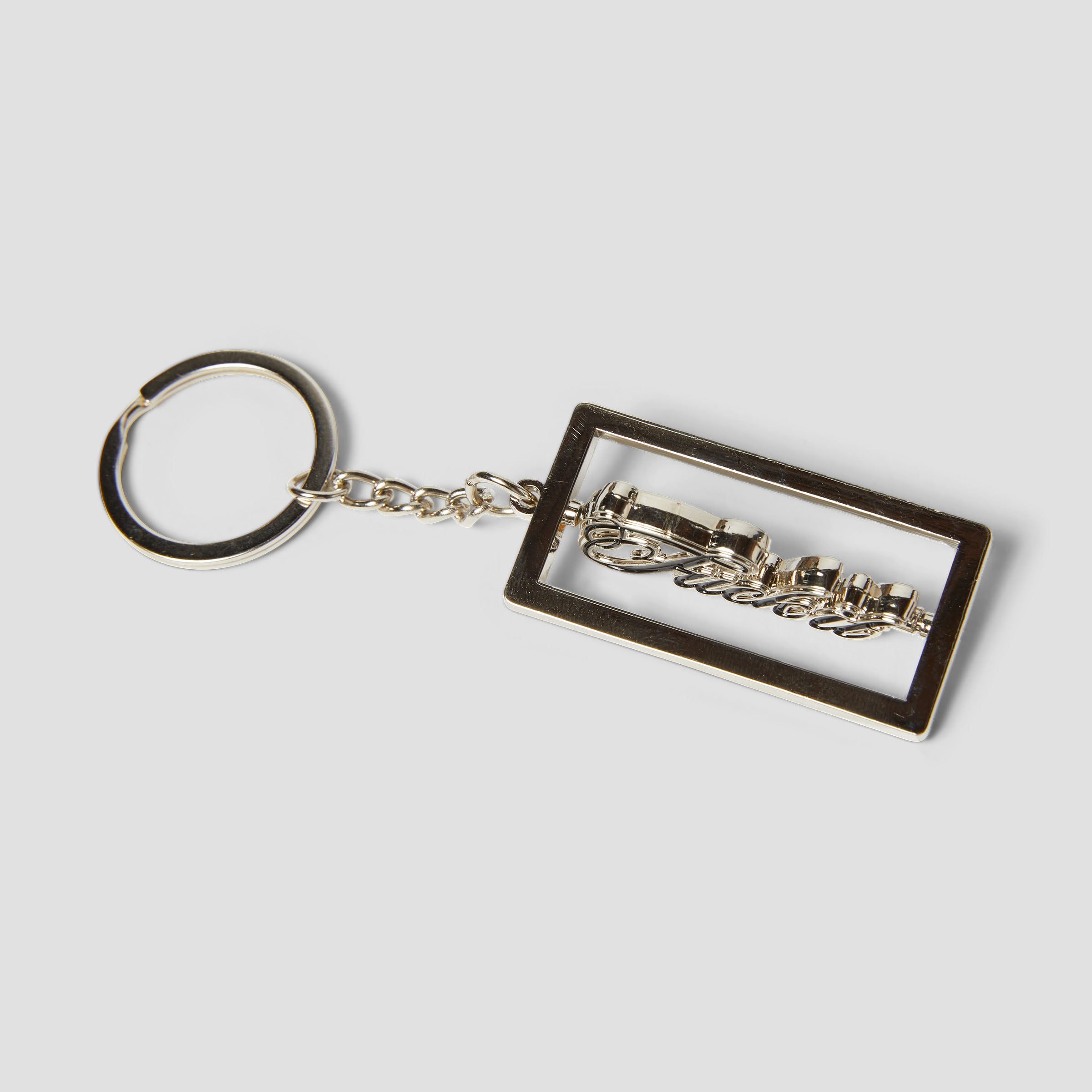 HUF Emblem Keychain Silver