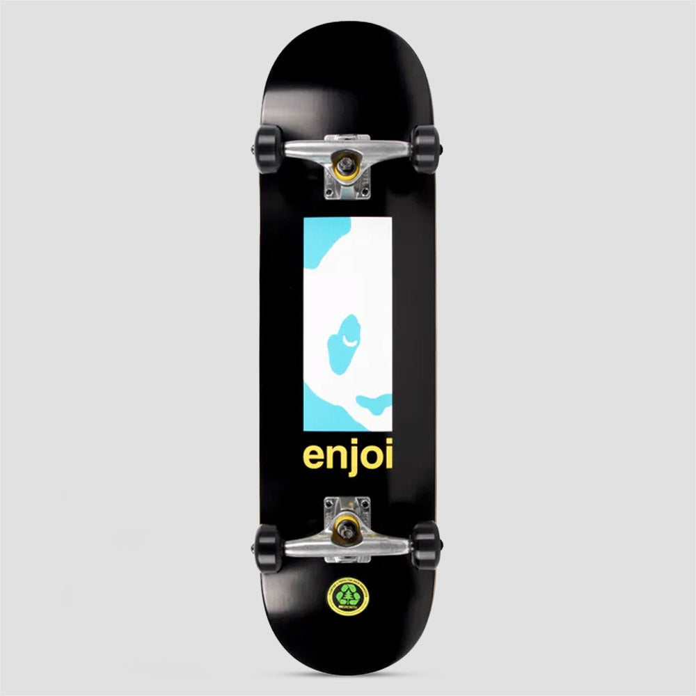 Enjoi 8.25 Box Panda Complete Skateboard Black / Black