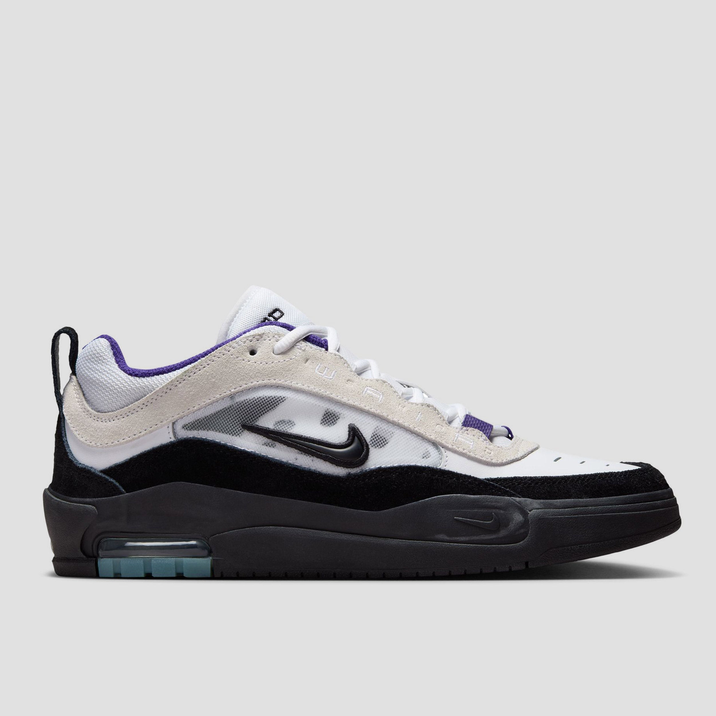 Nike SB Air Max Ishod Skate Shoes White / Black / Court Purple / Black