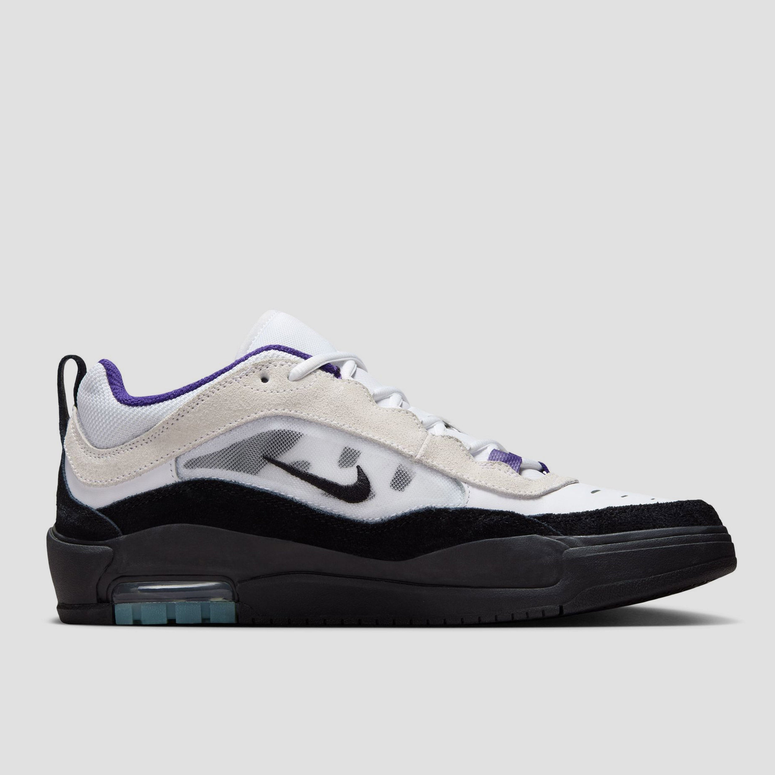 Nike SB Air Max Ishod Skate Shoes White / Black / Court Purple / Black