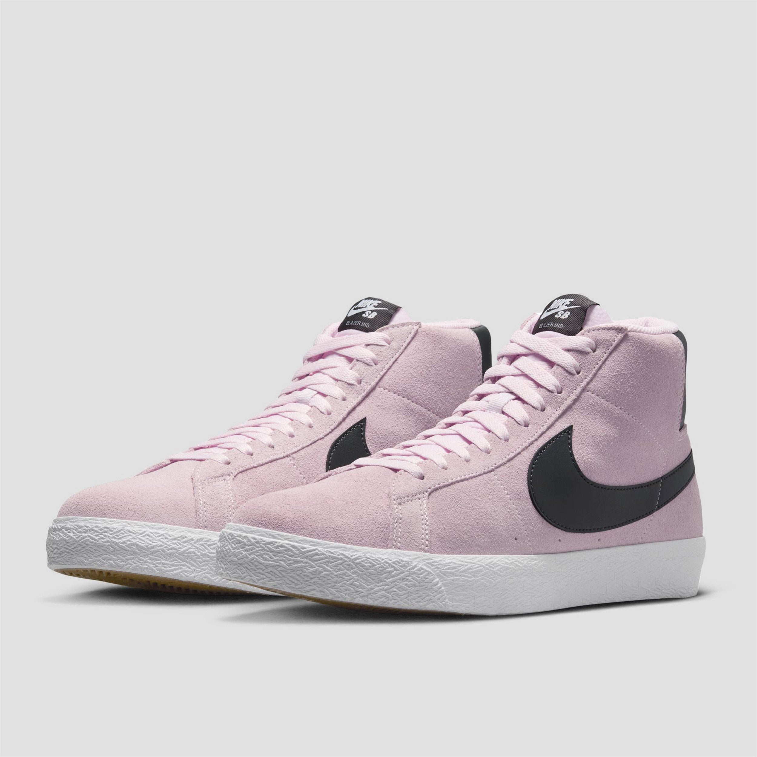 Nike SB Zoom Blazer Mid Skate Shoes Pink Foam / Anthracite / White / Gum / Yellow