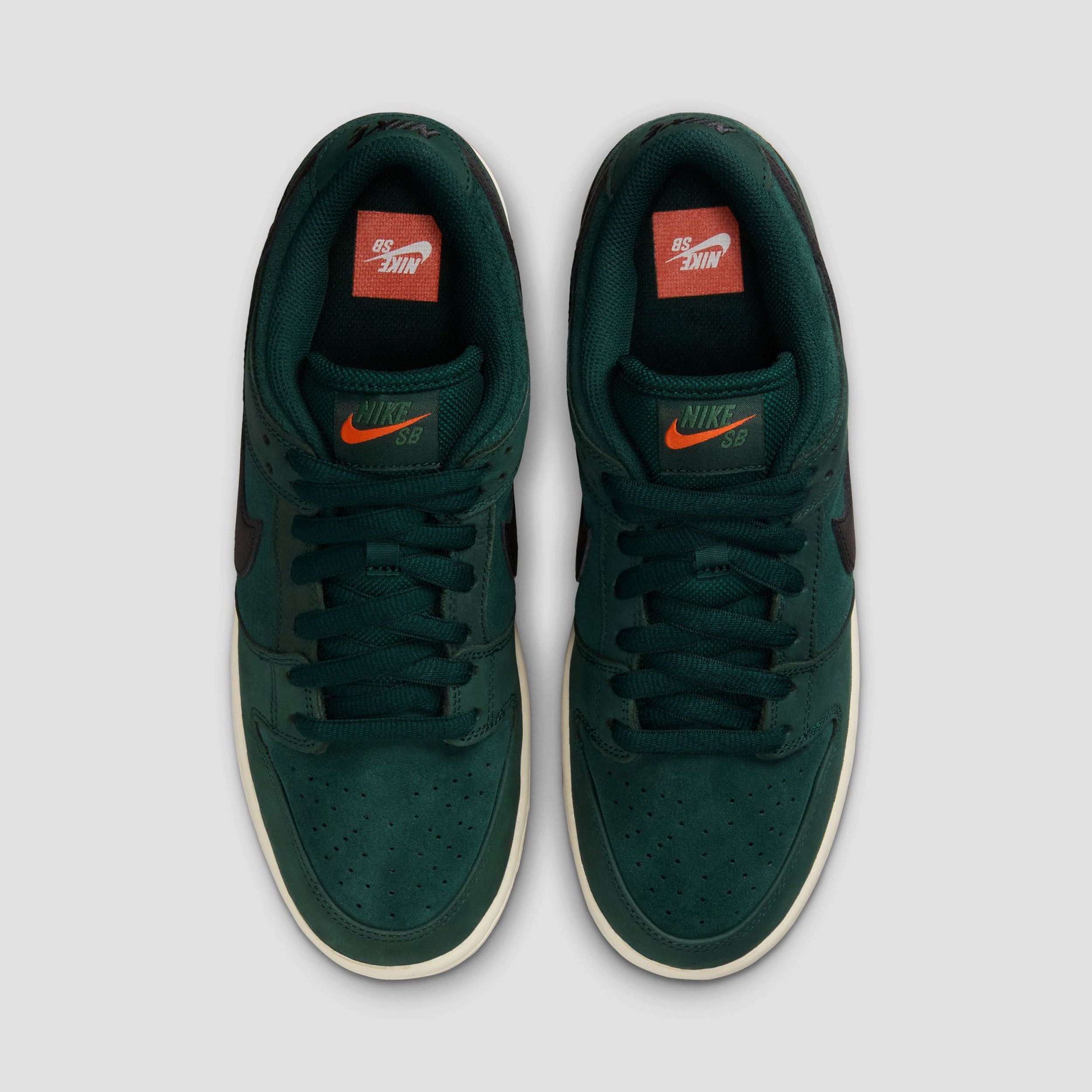 Nike SB Dunk Low Pro Skate Shoes Deep Fir / Black Fir Sail