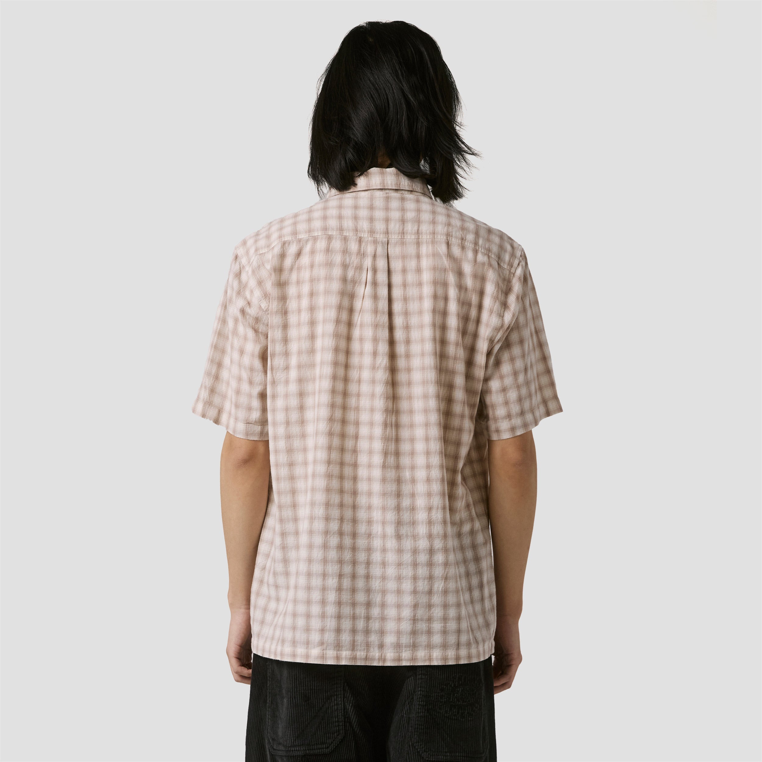 Former Manners Check Shortsleeve Shirt Taupe
