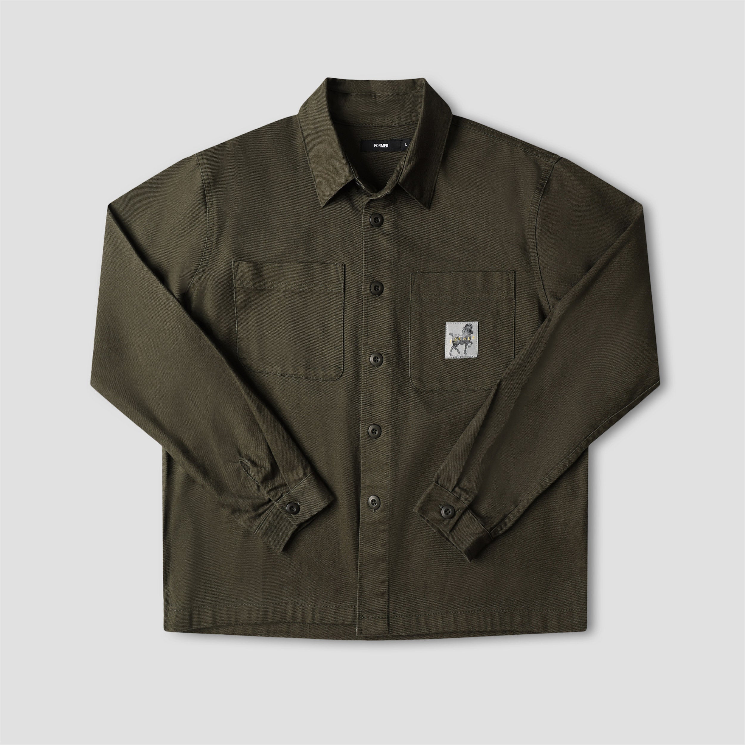 Former Daring Longsleeve Overshirt Deep Olive